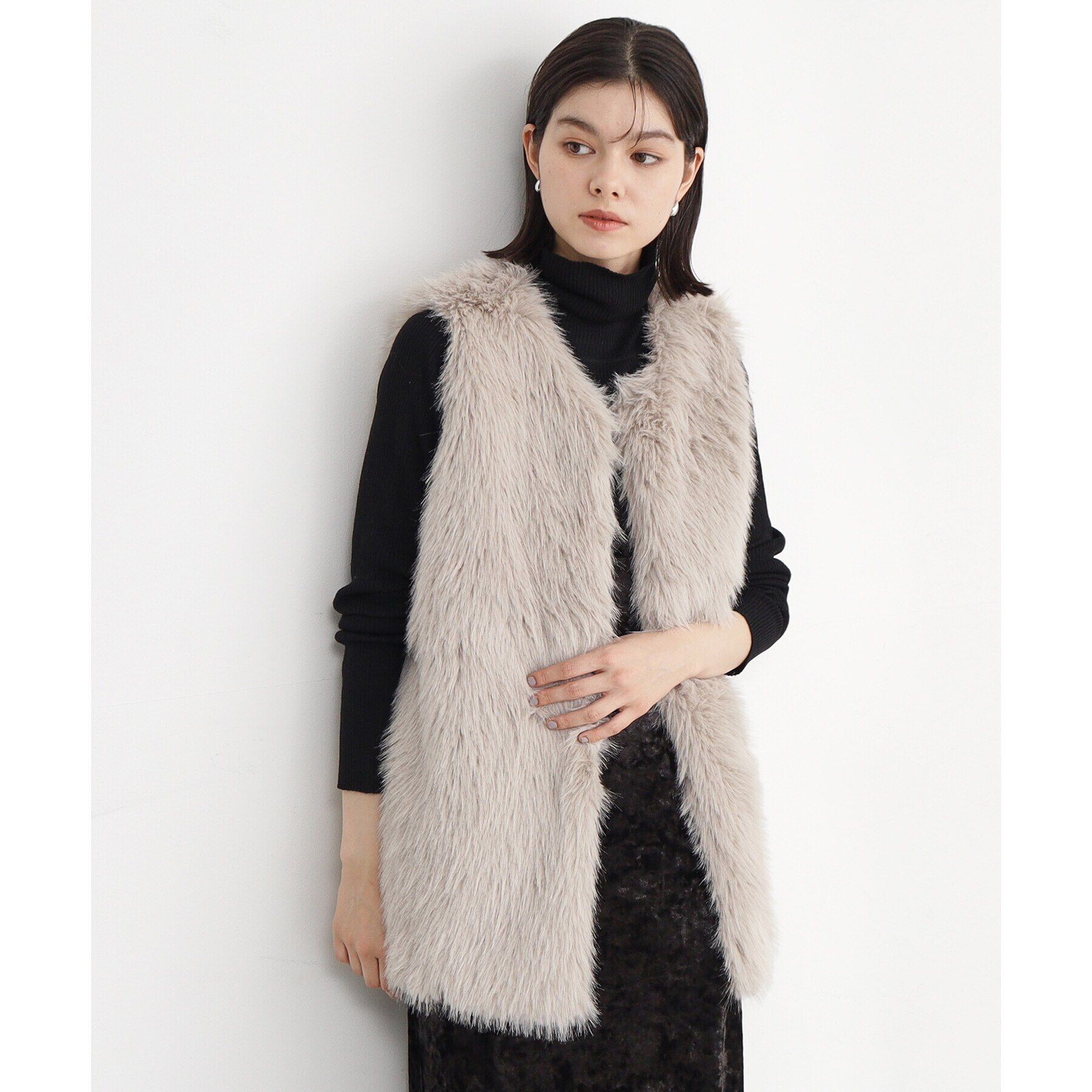 THE SHOP TK「【ヒルナンデス！で紹介】【旬なスタイル/ふわふわ】アソートファーベスト」|ベスト・ジレ|