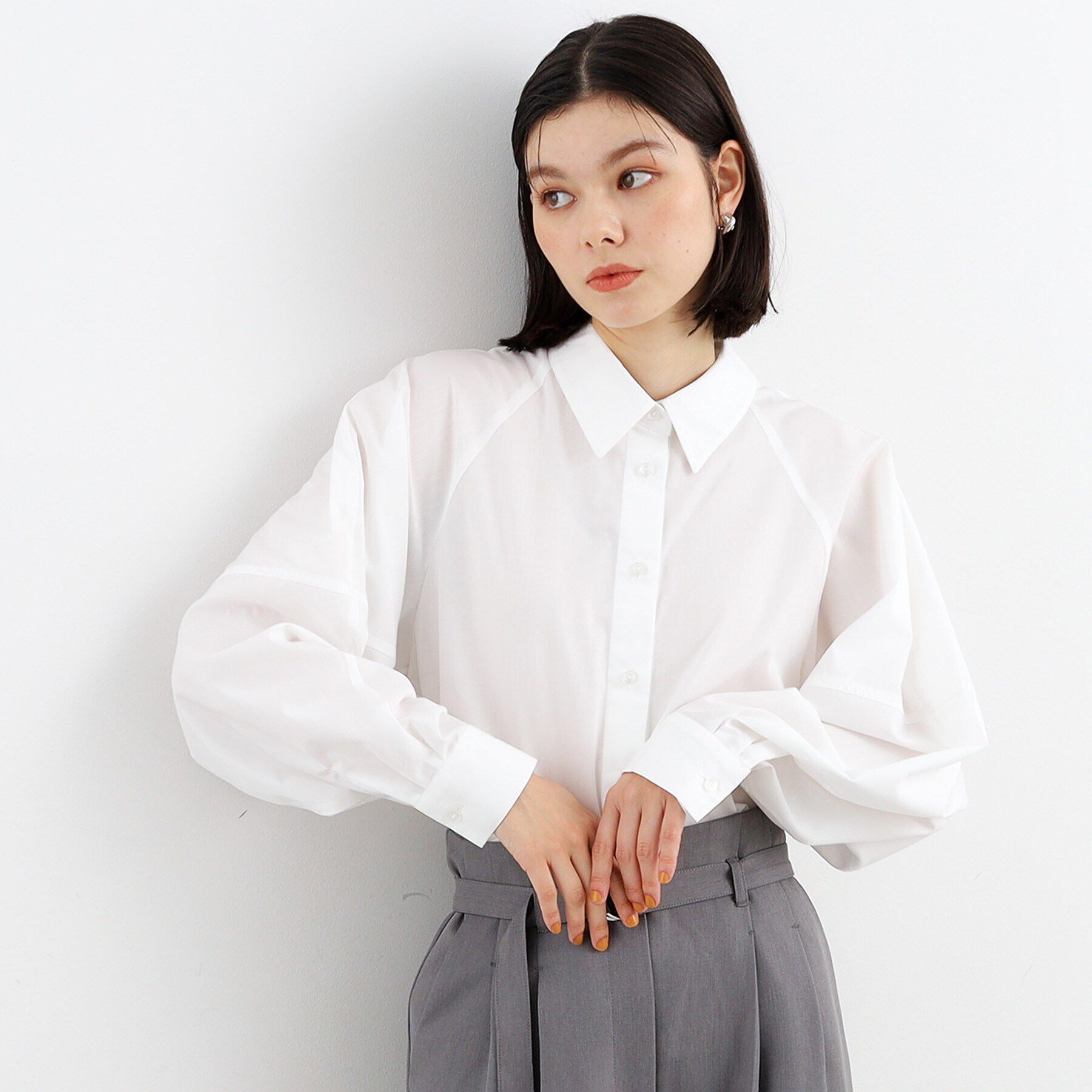 THE SHOP TK「【＠BAILA掲載】袖コクーンシャツ/洗濯機OK」|シャツ・ブラウス|