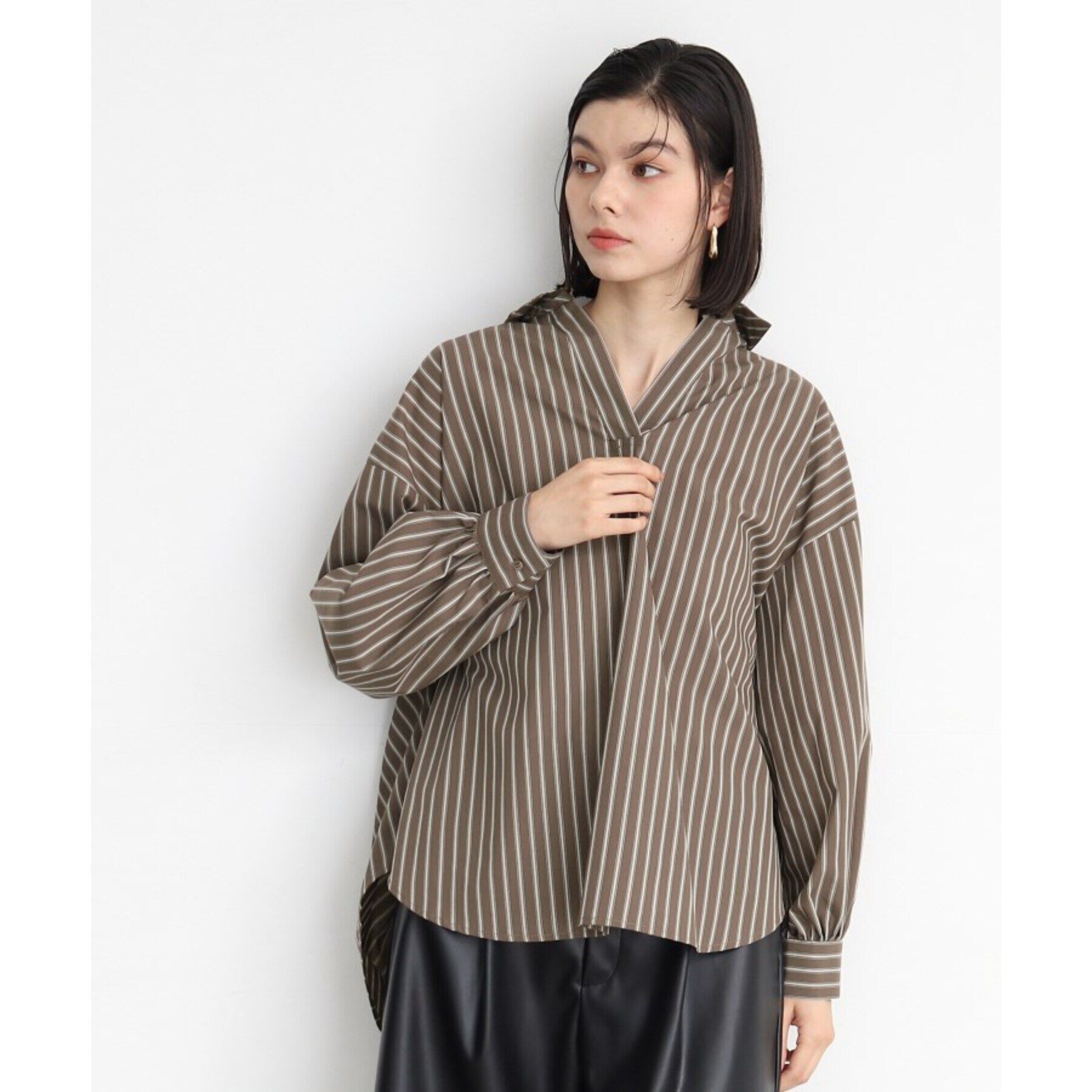 THE SHOP TK「【＠BAILA掲載】バックシャーリングシャツ/魅せる体形カバー服/洗える/ヒルナンデス！で紹介！」|シャツ・ブラウス|