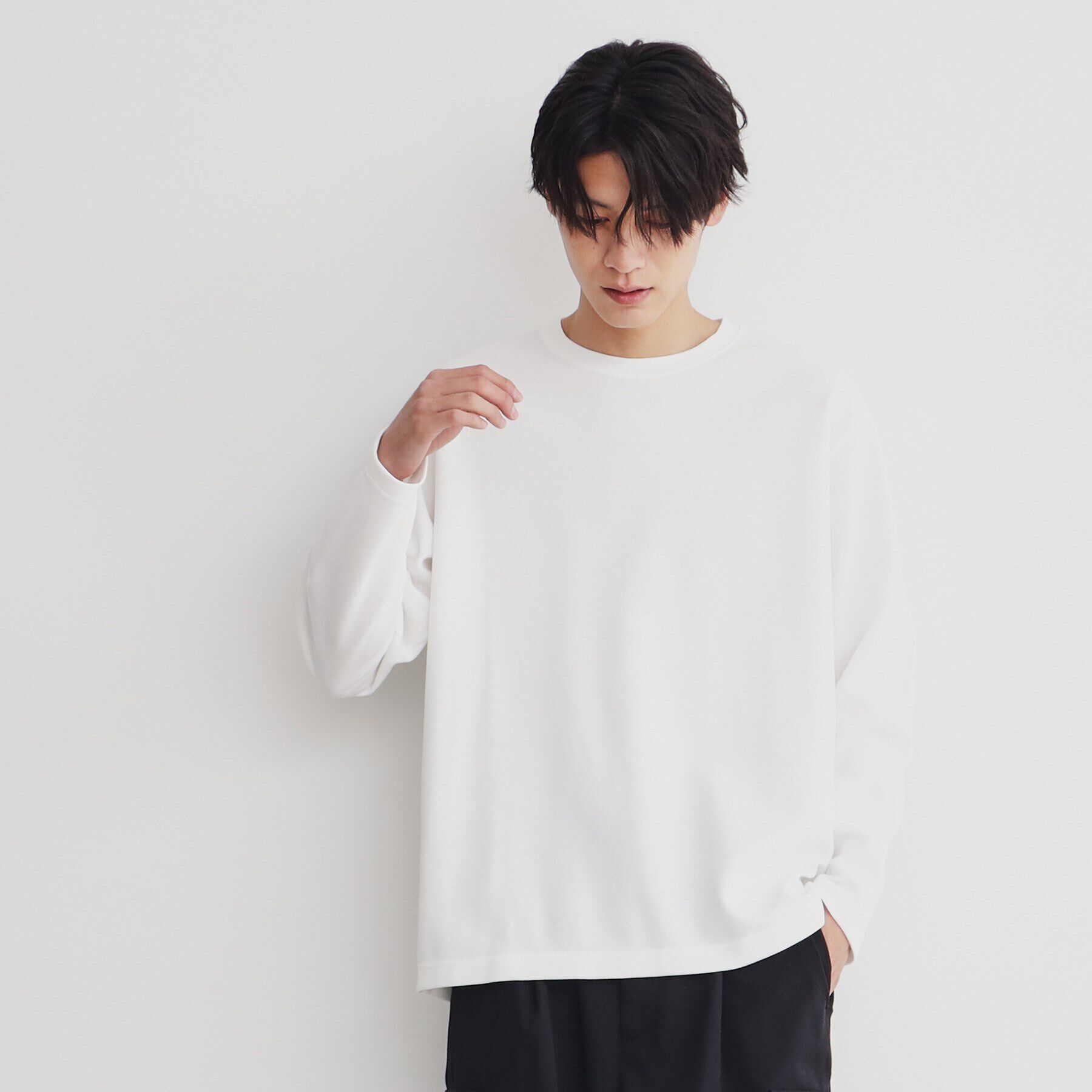 THE SHOP TK「サカリバクルーネック長袖Tシャツ」|Tシャツ・カットソー|オフホワイト(003