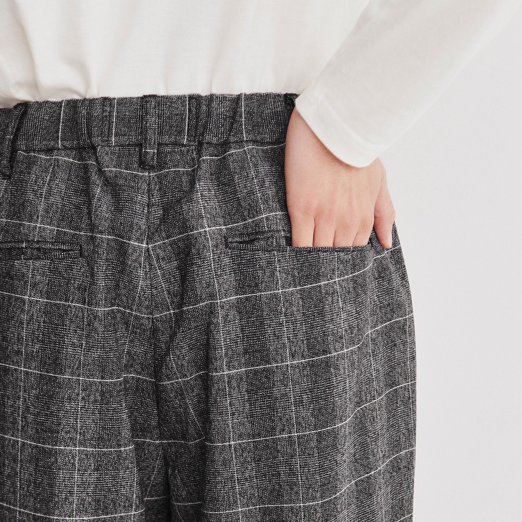 THE SHOP TK「チェックワイドイージーパンツ」|その他|