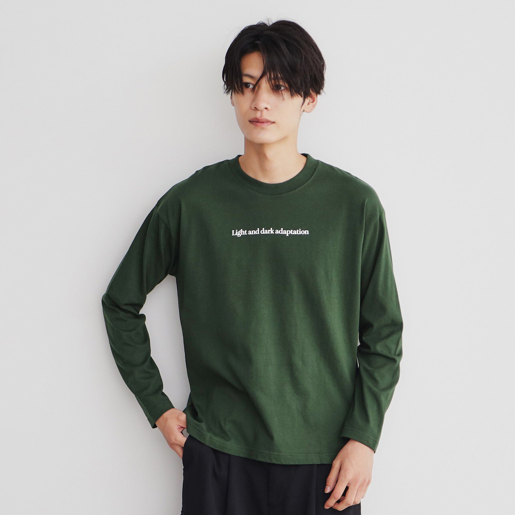 THE SHOP TK「オーガビッツグラフィックプリント長袖Tシャツ 親子リンク/コットン100％/マシンウォッシャブル」|Tシャツ・カットソー|