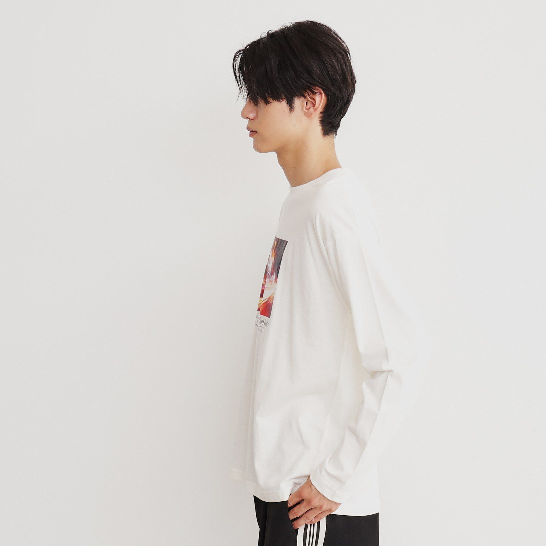 THE SHOP TK「オーガビッツグラフィックプリント長袖Tシャツ 親子リンク/コットン100％/マシンウォッシャブル」|Tシャツ・カットソー|