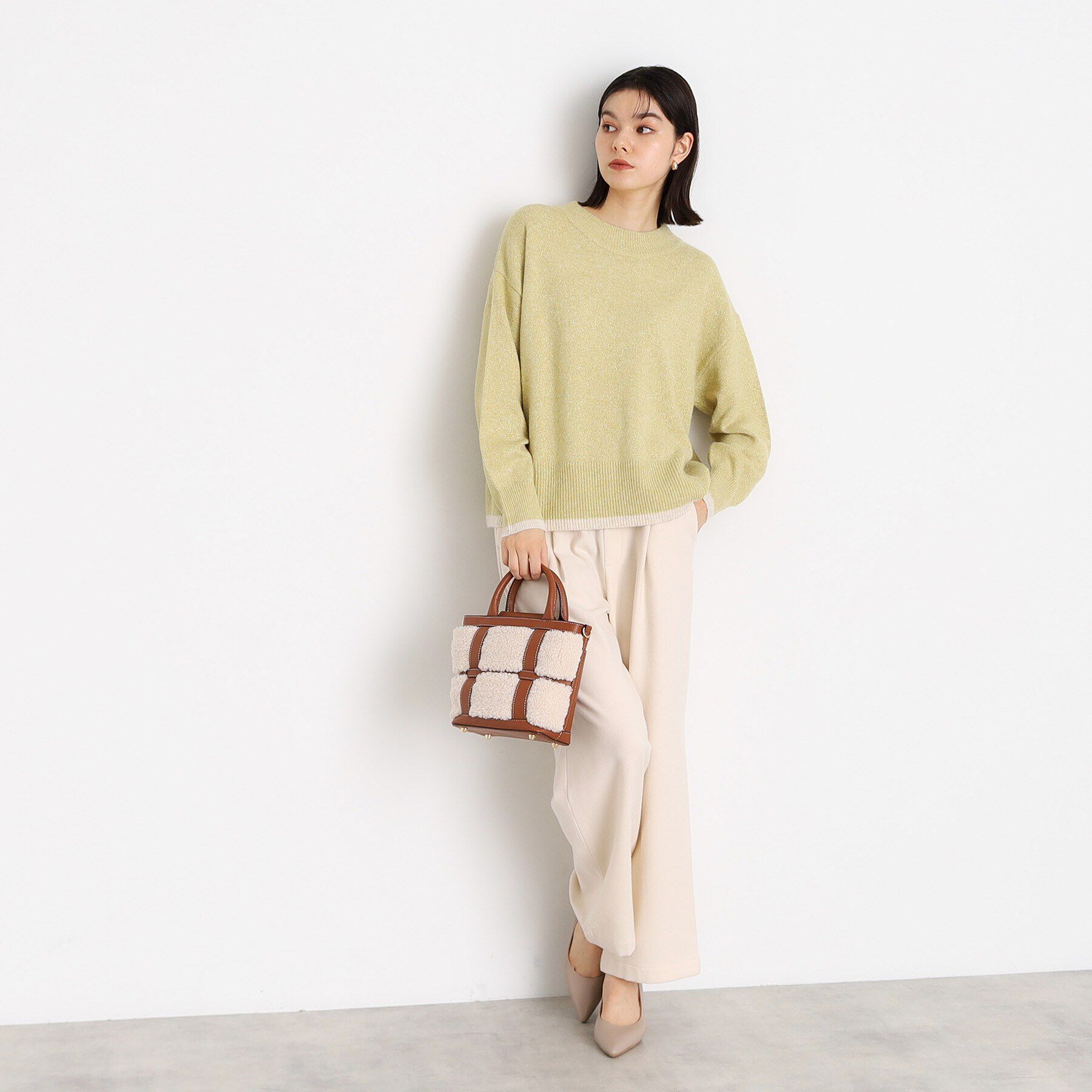 THE SHOP TK「ボア合皮コンビトート」|トートバッグ|