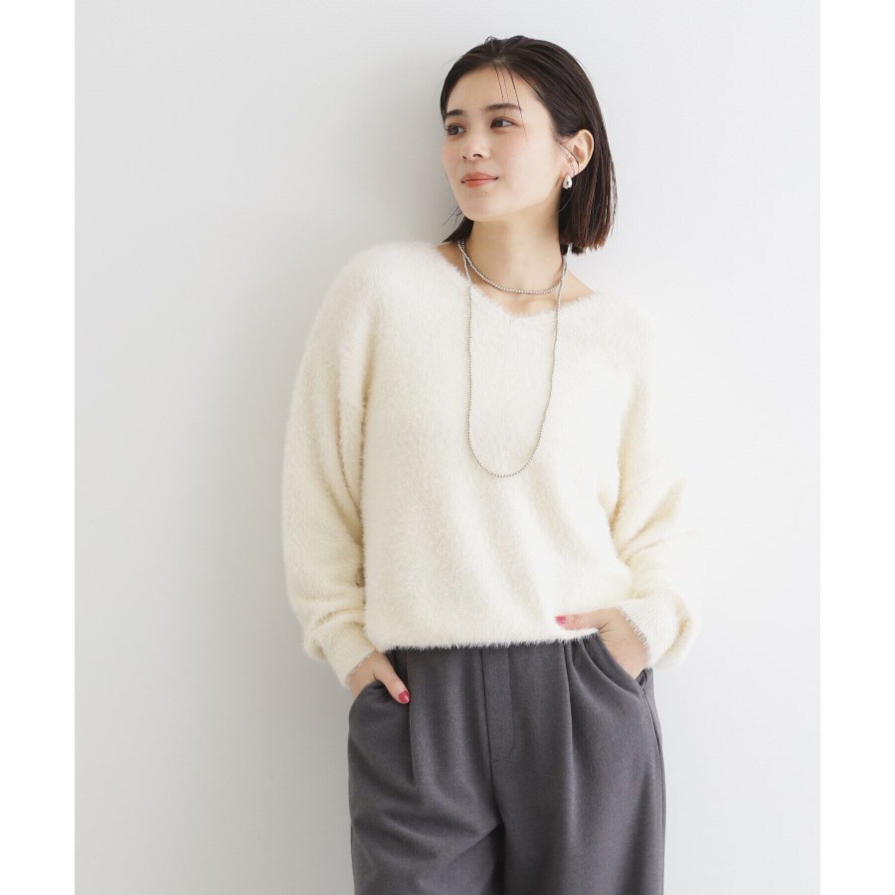 THE SHOP TK「【＠BAILA掲載】【前後2way】フェザーニット/洗える」|ニット・セーター|