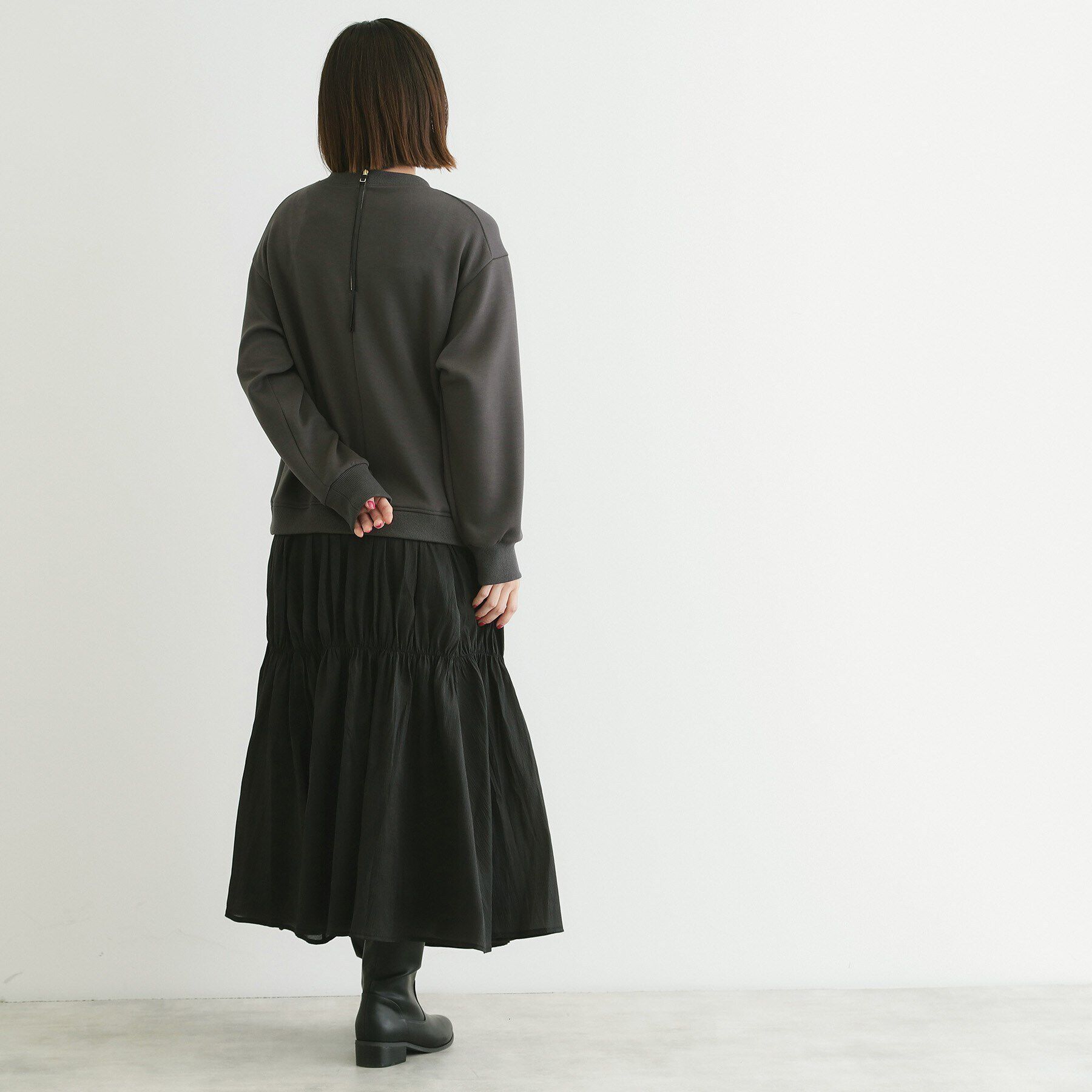 THE SHOP TK「【着回し力◎】ダンボールドッキングワンピース/洗える」|ワンピース|