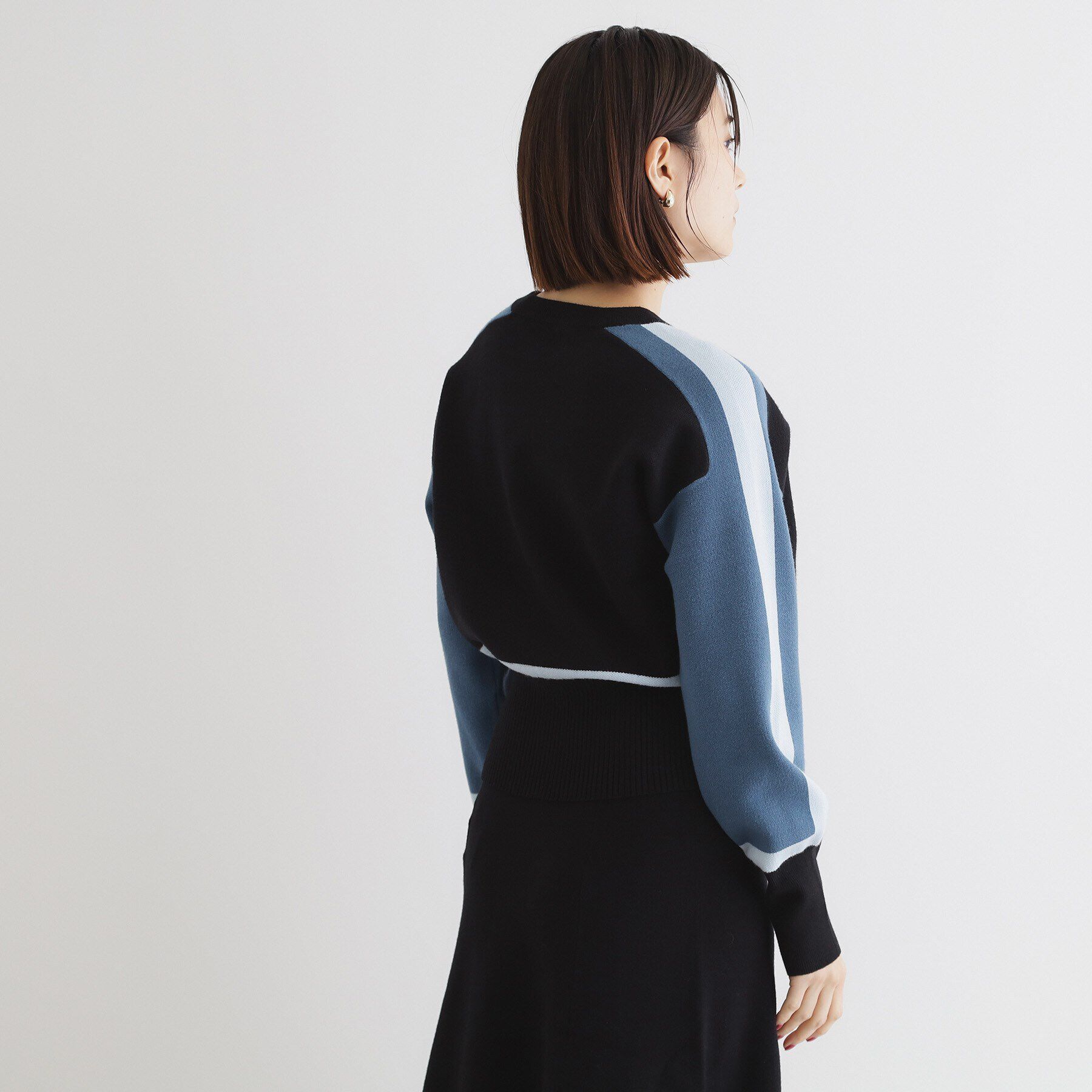 THE SHOP TK「【上下セットアイテム】配色ニットセットアップ/洗える」|スーツ|