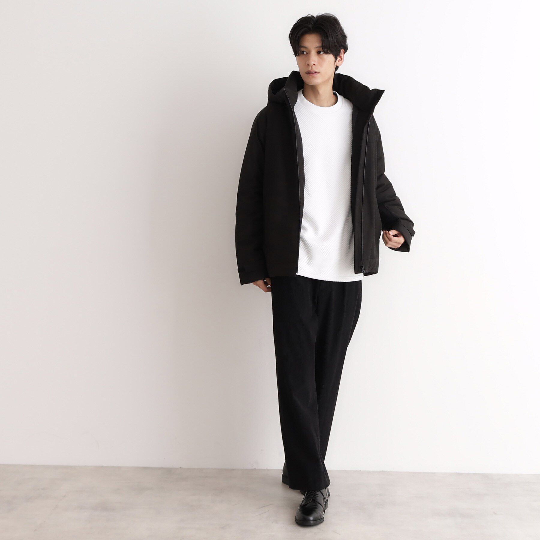 THE SHOP TK「SORONA中綿フードブルゾン 蓄熱／保温／洗える／防風／撥水／ビジネス対応可」|ダウン|