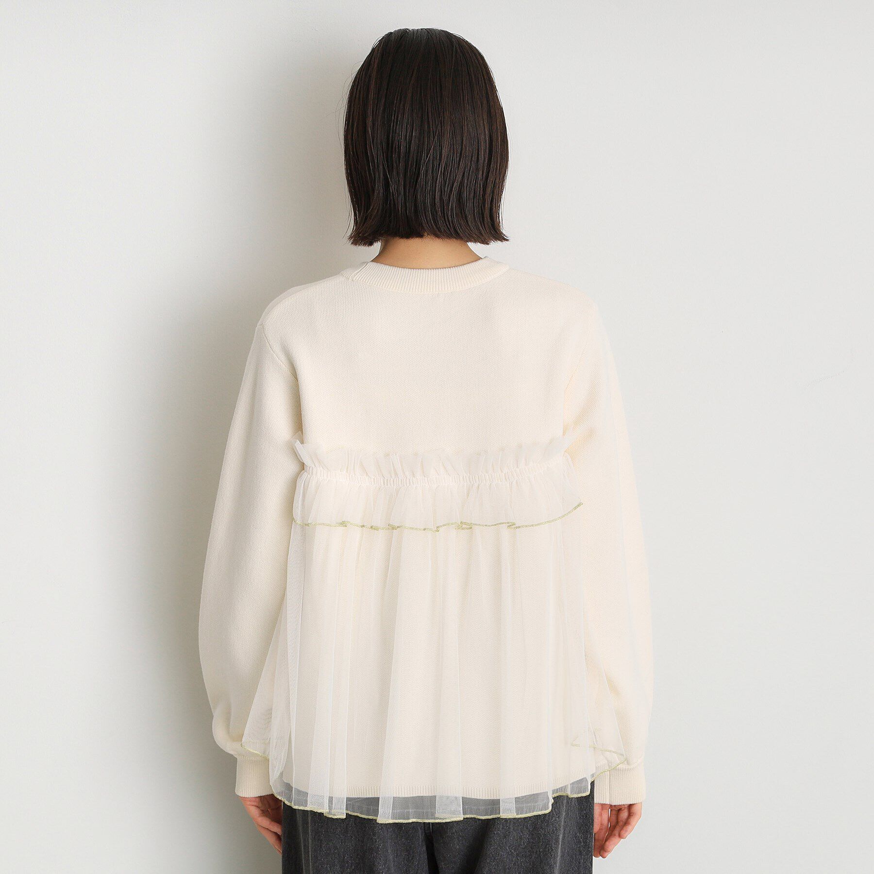 THE SHOP TK「チュールドッキングニット」|ニット・セーター|