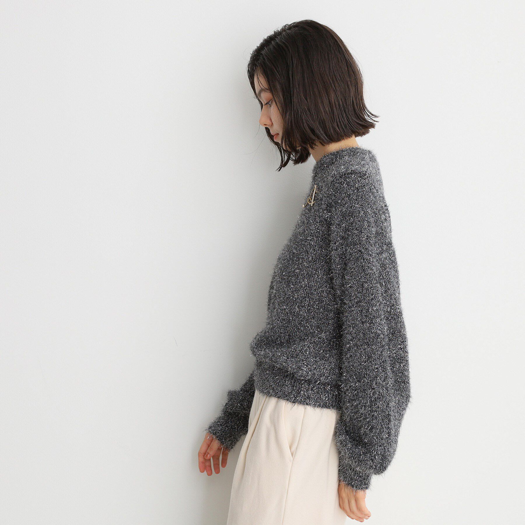 THE SHOP TK「シャイニーフェザーニット【洗える】」|ニット・セーター|