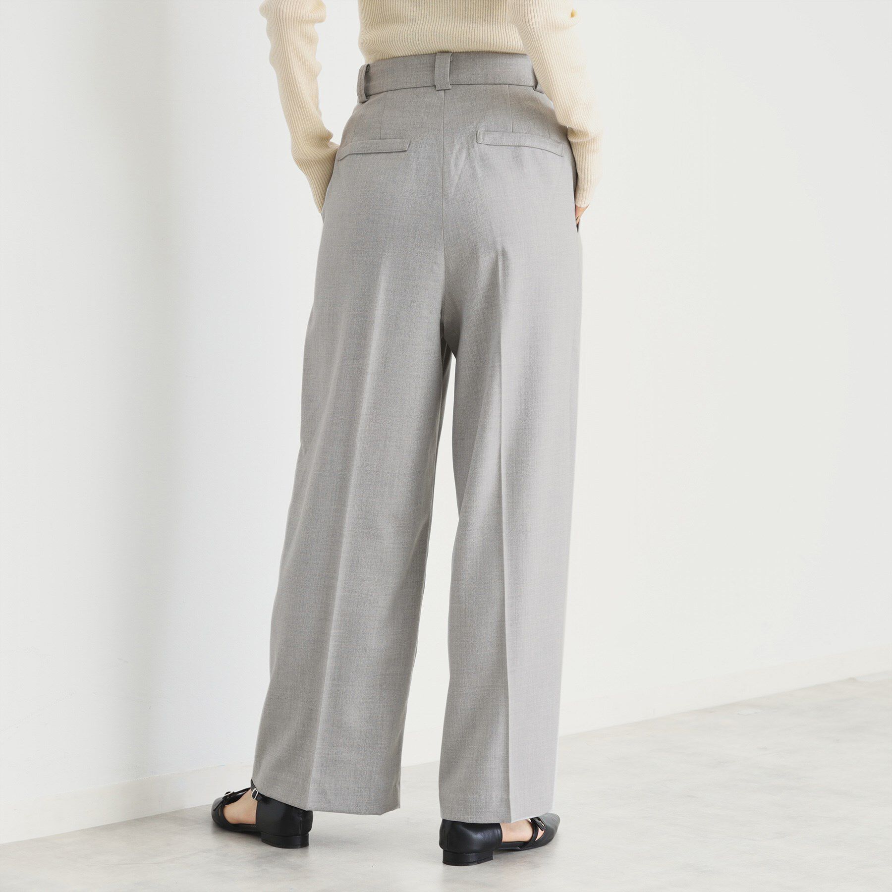 THE SHOP TK「【洗えるパンツ】裏起毛タックワイド」|その他|