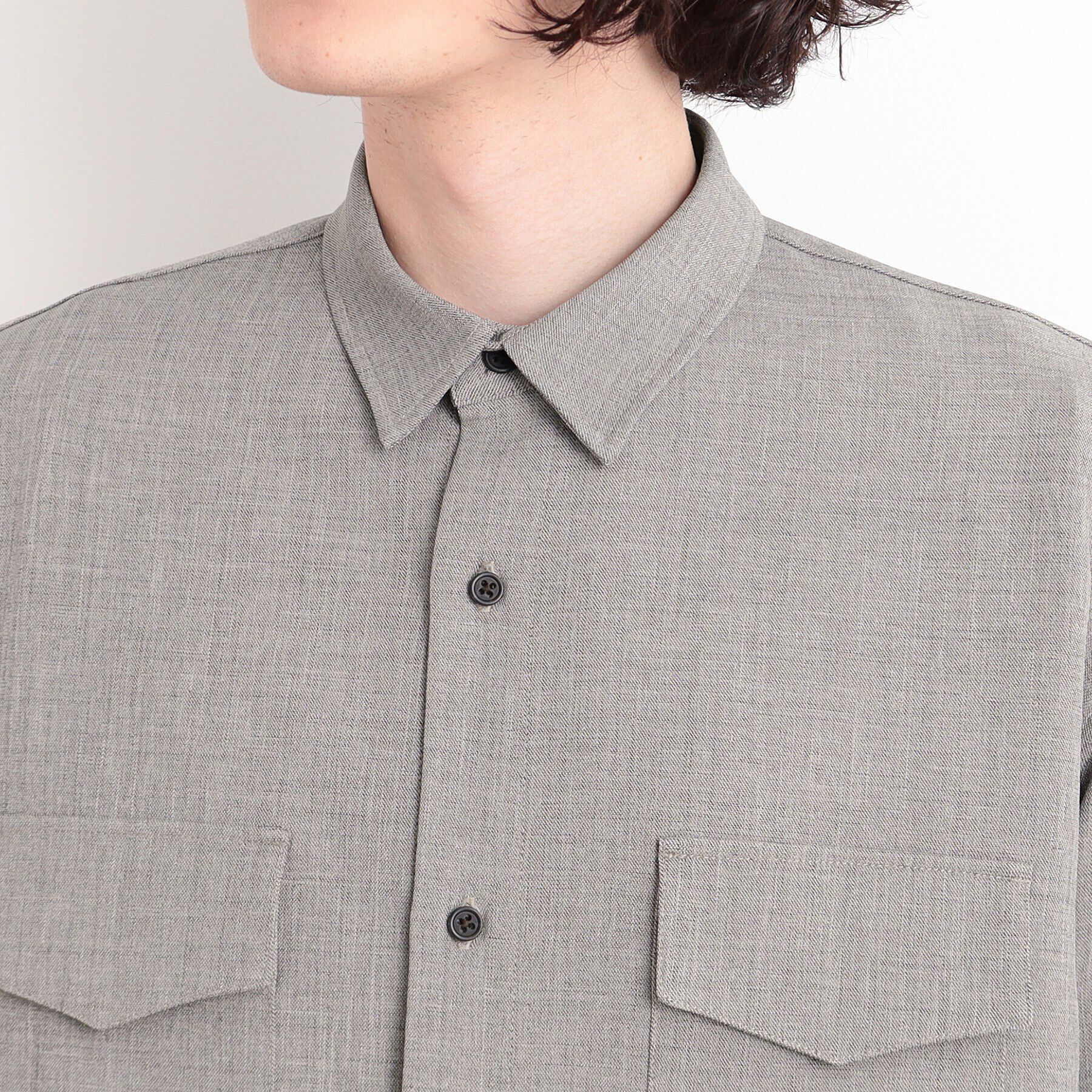 THE SHOP TK「【CAVIAN/キャビアン】リサイクルシャークスキンダブルフラップシャツ セットアップ可」|シャツ・ブラウス|