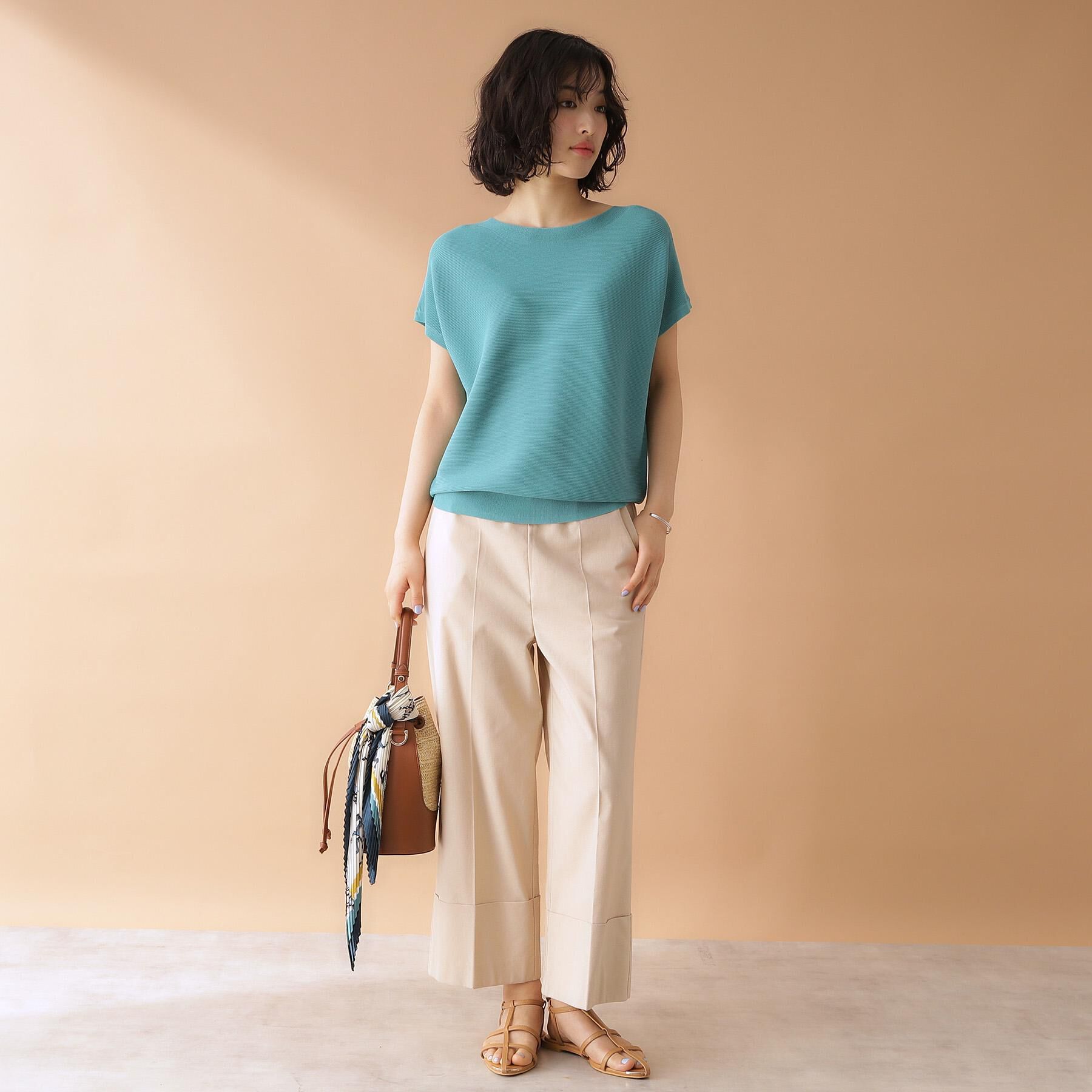 THE SHOP TK「麻混ワイドパンツ【洗える】」|その他|