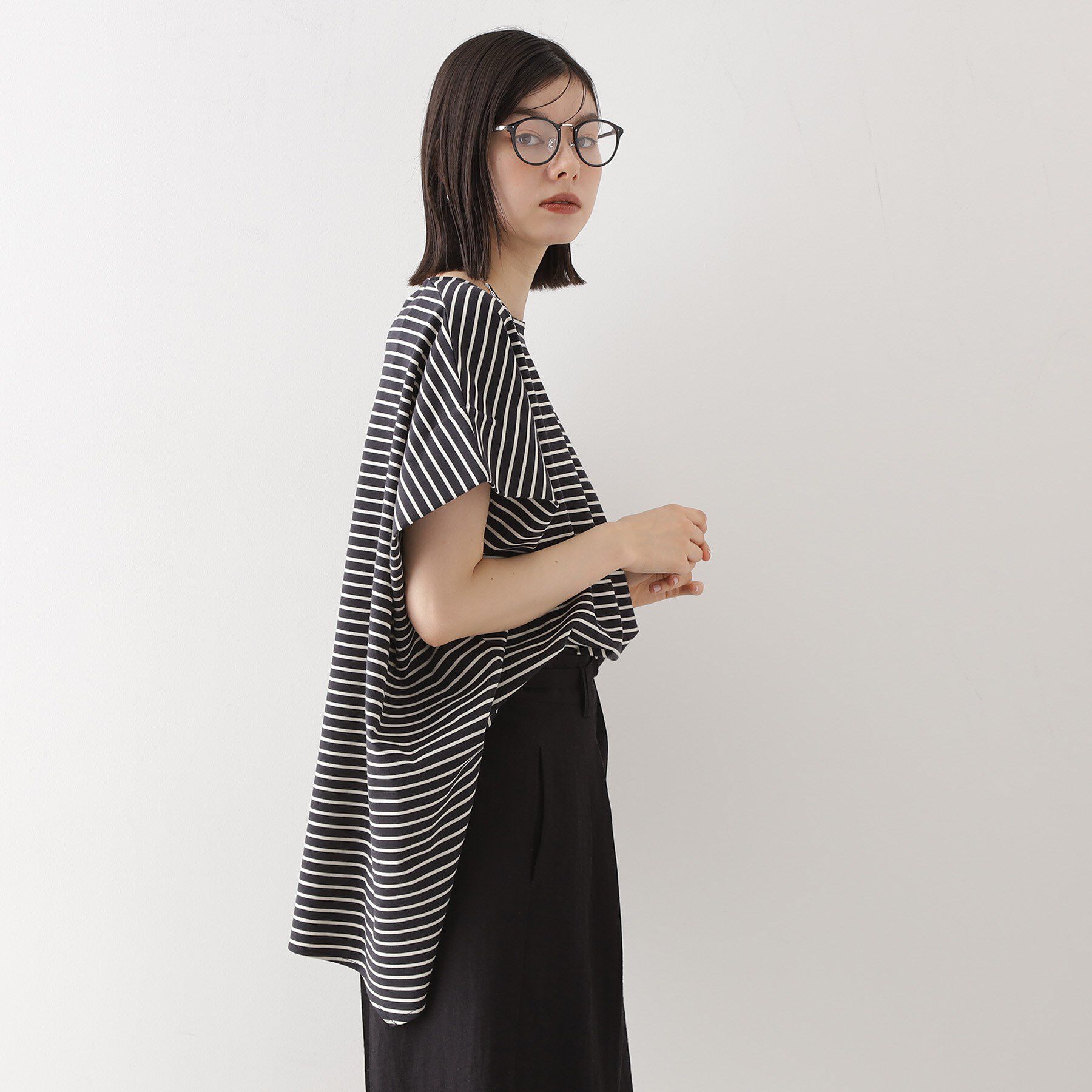 THE SHOP TK「ポンチボリュームプルオーバー【体型カバー/洗える/シワになりにくい】」|Tシャツ・カットソー|