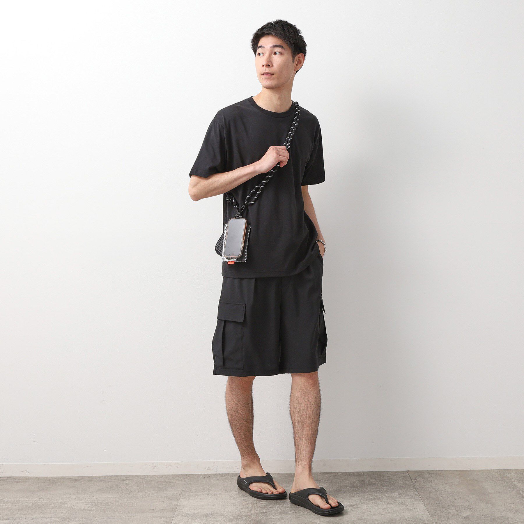 THE SHOP TK「3連ミニショルダーバッグ クリアポーチ＋ミニウォレット＋スマホホルダー【ユニセックス】」|ストラップ|