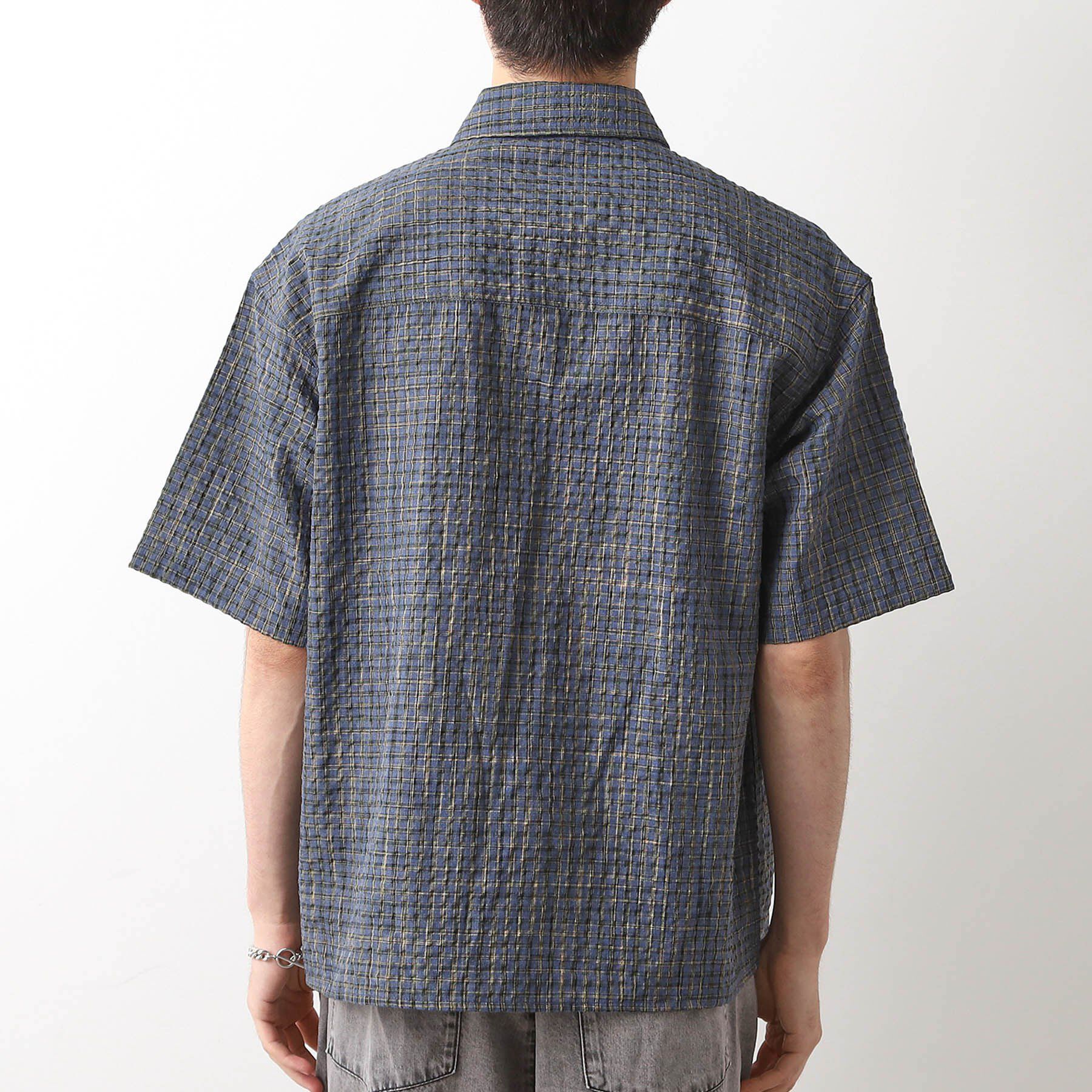 THE SHOP TK「シアサッカーチェックシャツ 【洗濯機OK】」|シャツ・ブラウス|