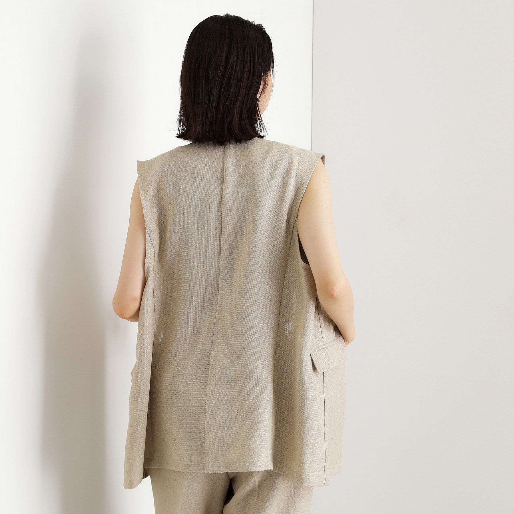 THE SHOP TK「【スッキリ決まる】パナマメッシュジレ/洗える/セットアップ可」|ベスト・ジレ|