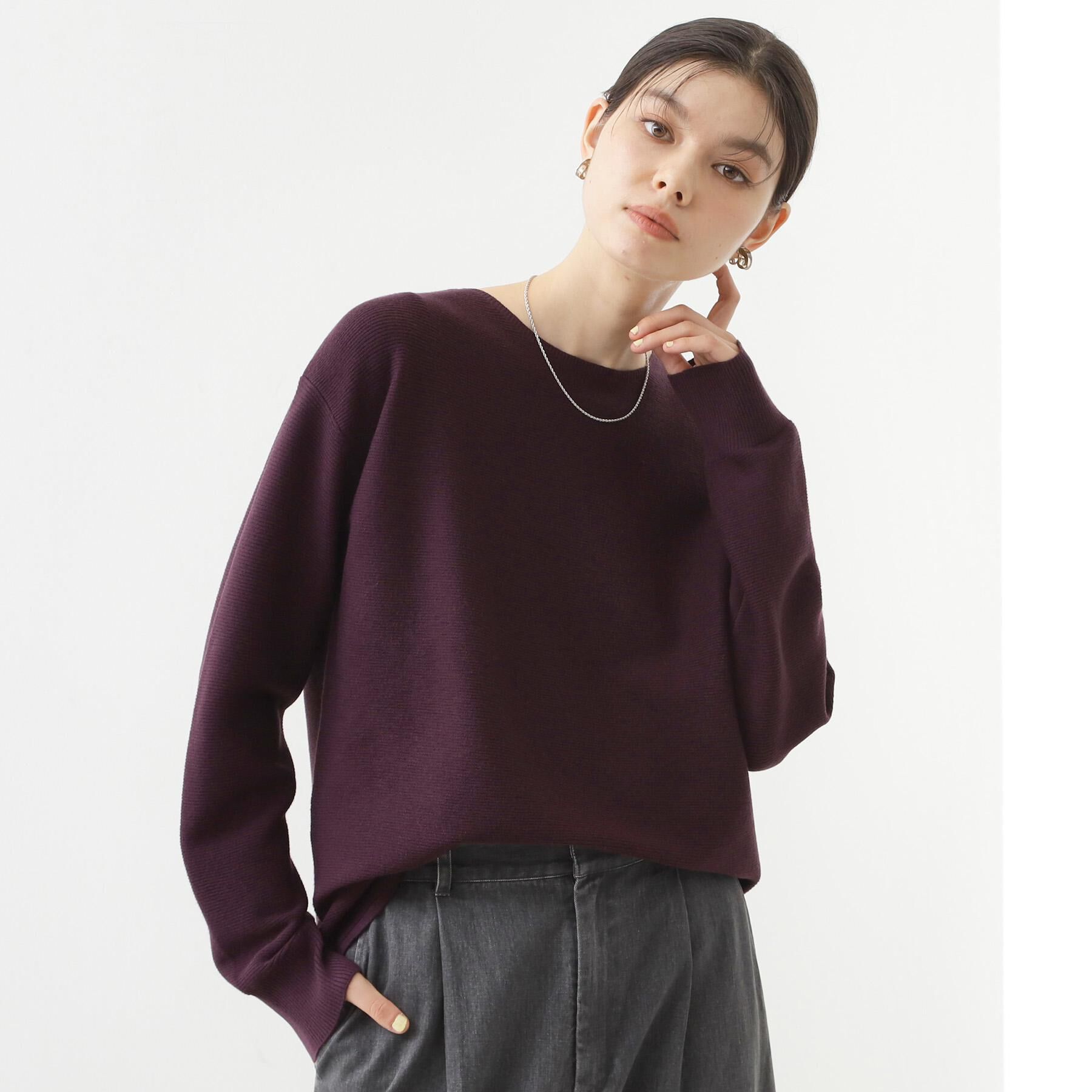 THE SHOP TK「【S-XLサイズ/選べる7色】どこから見ても美しい ガーターニット/毛玉になりにくい/洗濯機OK」|ニット・セーター|