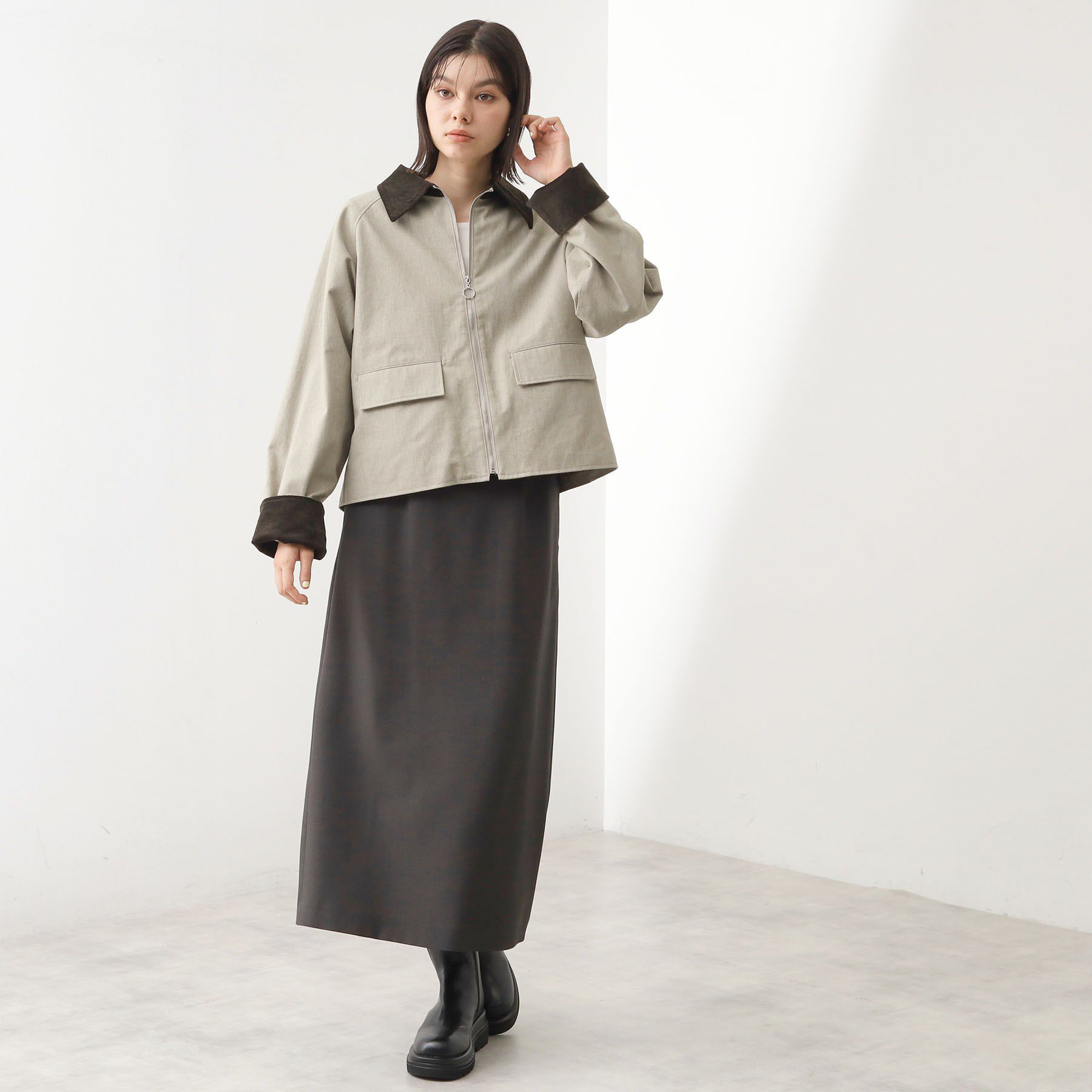 THE SHOP TK「カバーオールジャケット【洗える】」|ブルゾン・スタジャン|