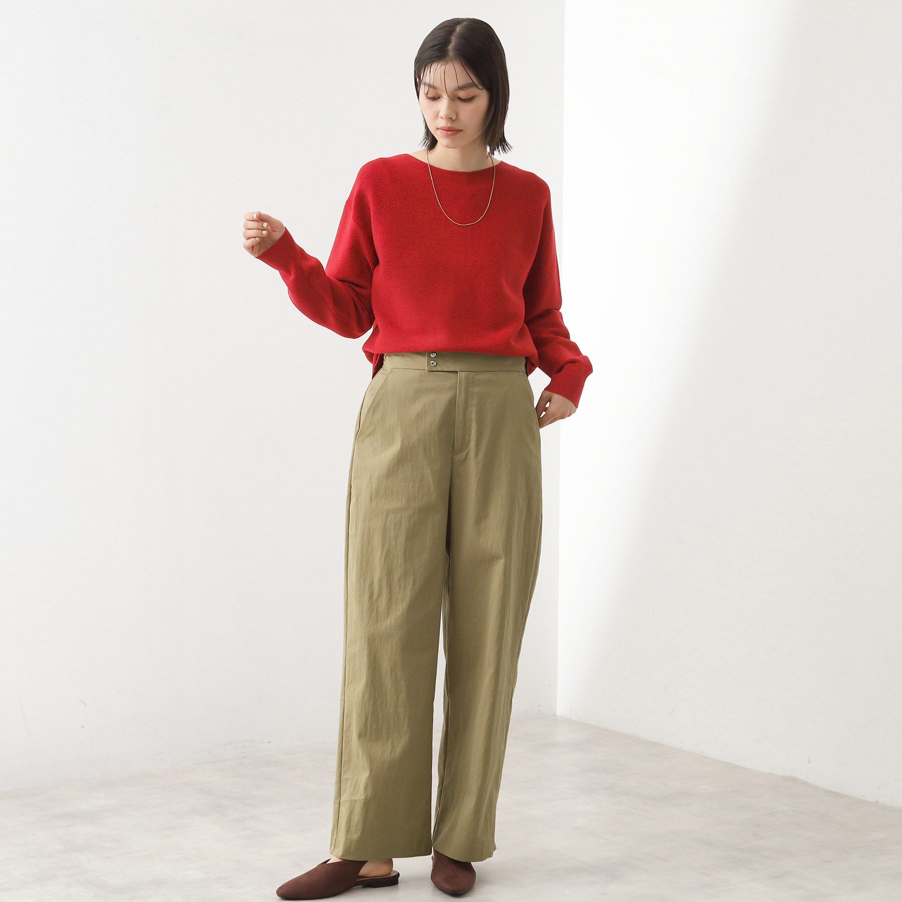 THE SHOP TK「ワイドチノパンツ【洗える】」|その他|