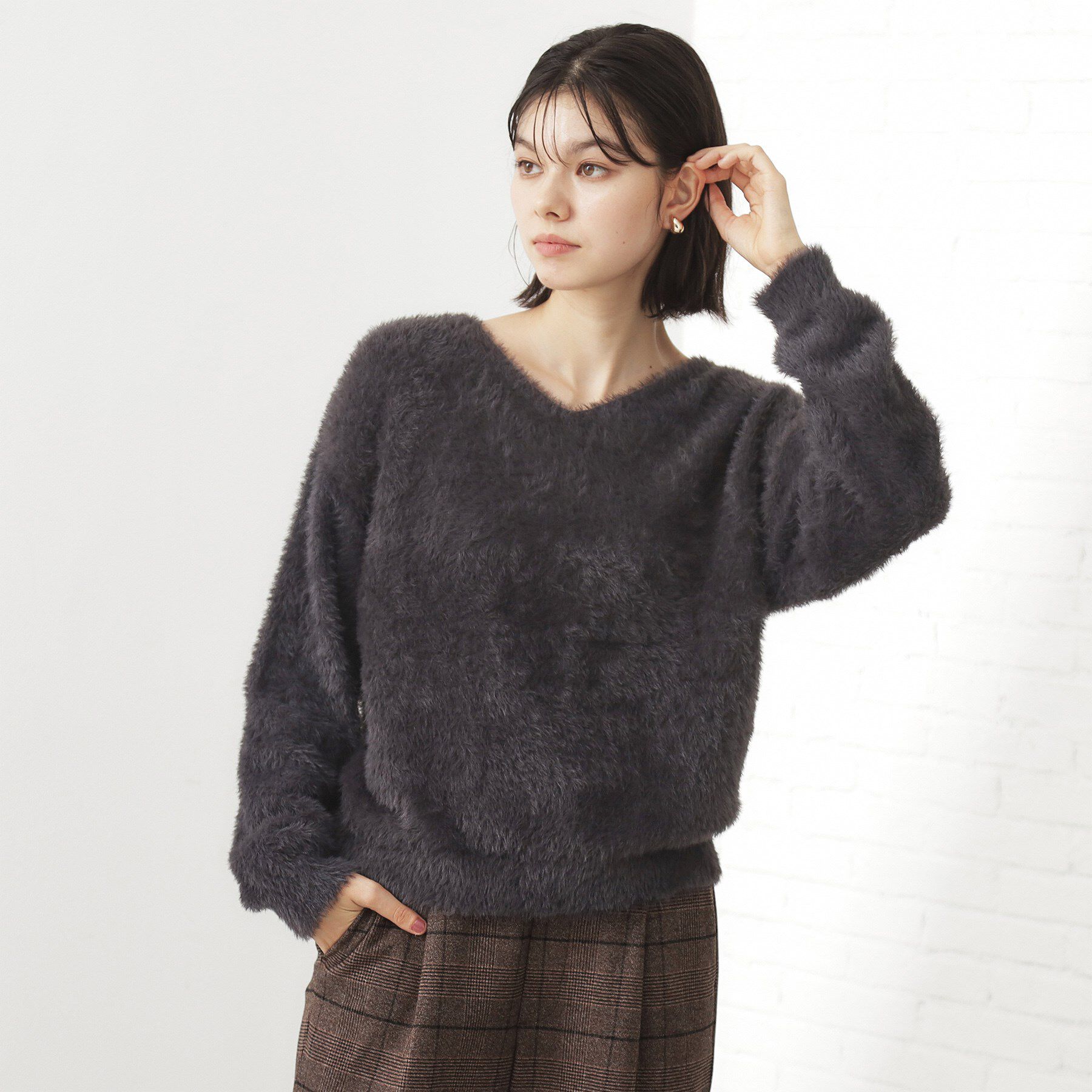 THE SHOP TK「【選べる7色/華やかで柔らか】ふわふわフェザーニット/洗える・前後2WAY」|ニット・セーター|