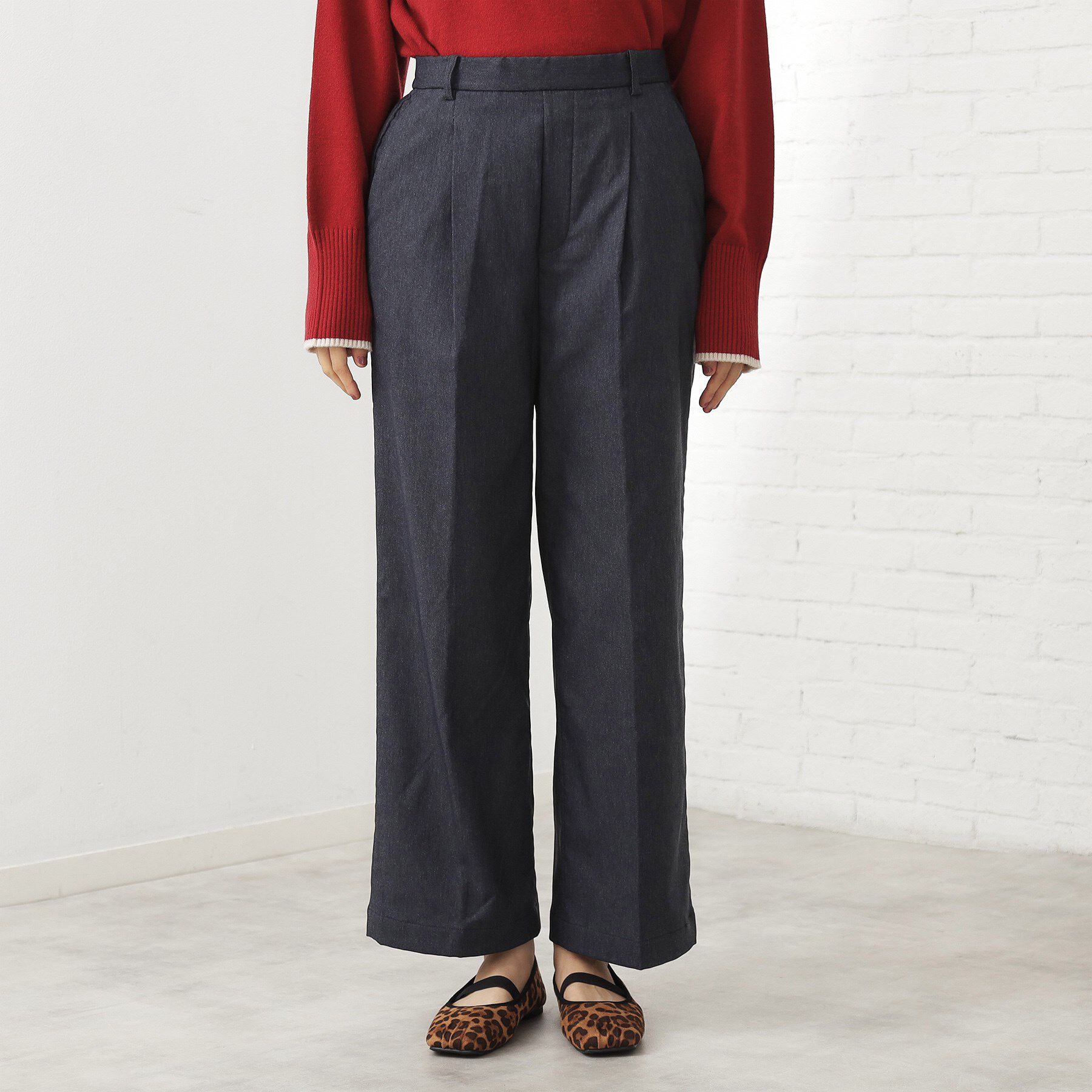 THE SHOP TK「【ラクで快適】ハイパーストレッチ あったか裏起毛ワイドパンツ」|その他|