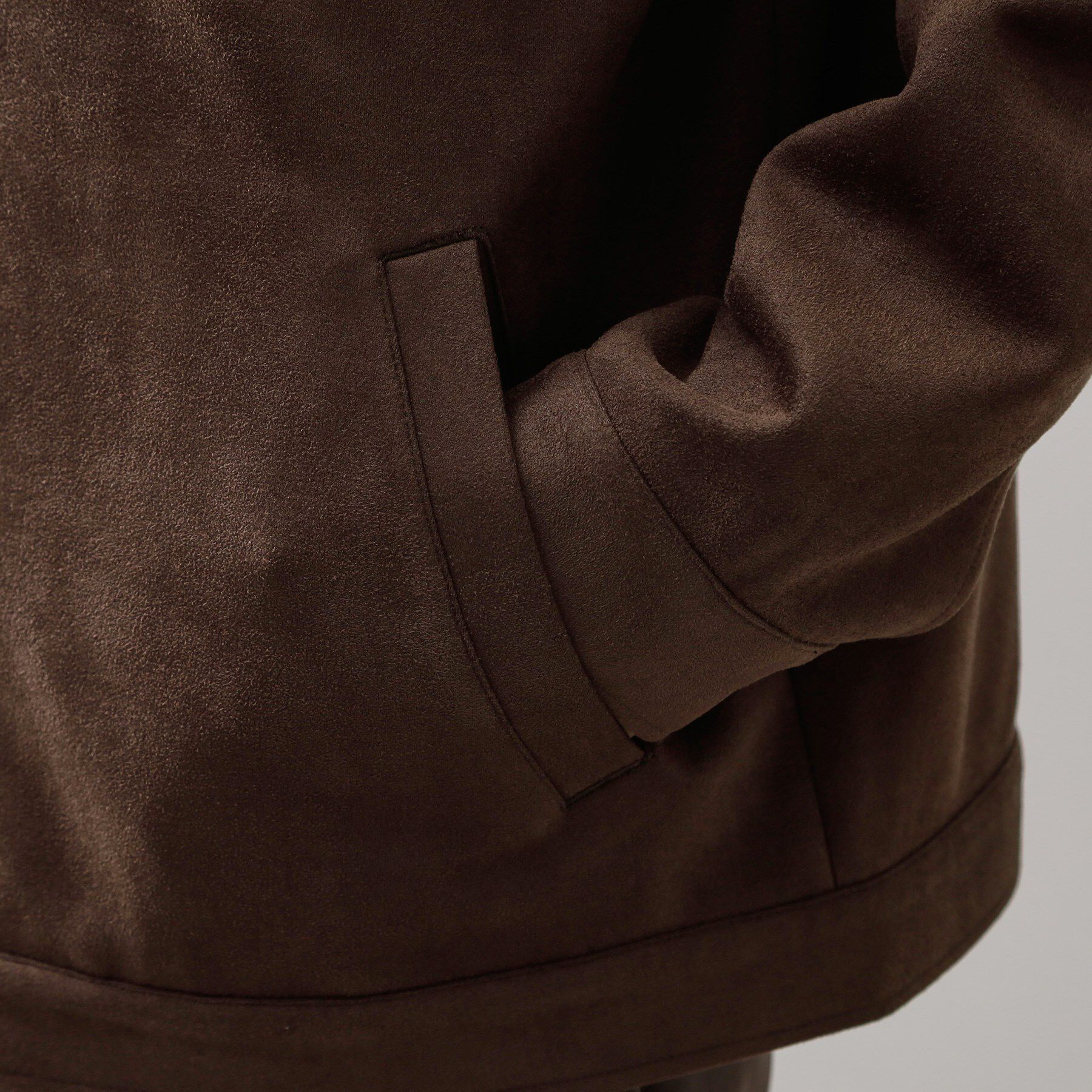 THE SHOP TK「フェイクスエードジップブルゾン【手洗いOK】」|ブルゾン・スタジャン|