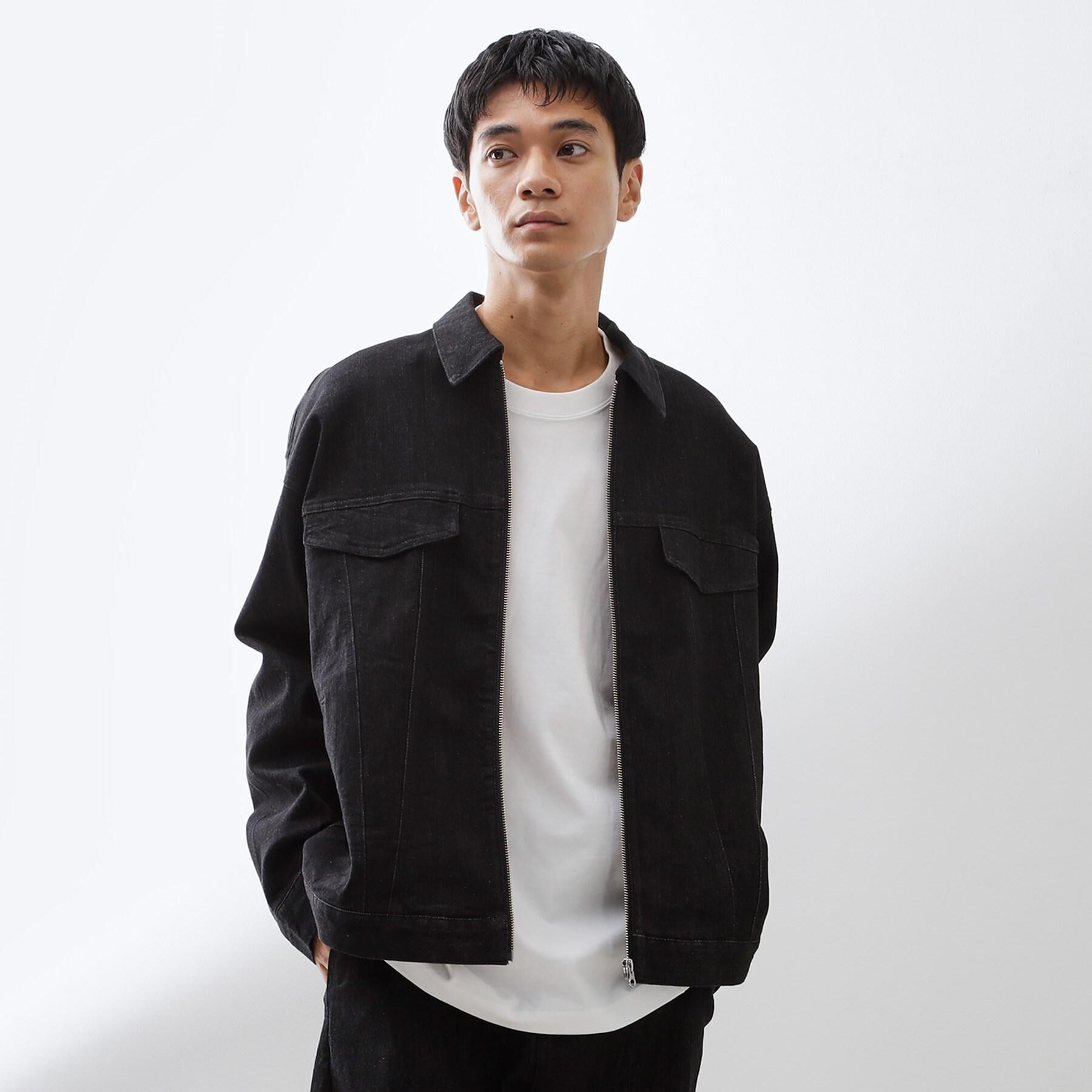 THE SHOP TK「コットンデニムブルゾン 【セットアップ可】」|デニムジャケット|