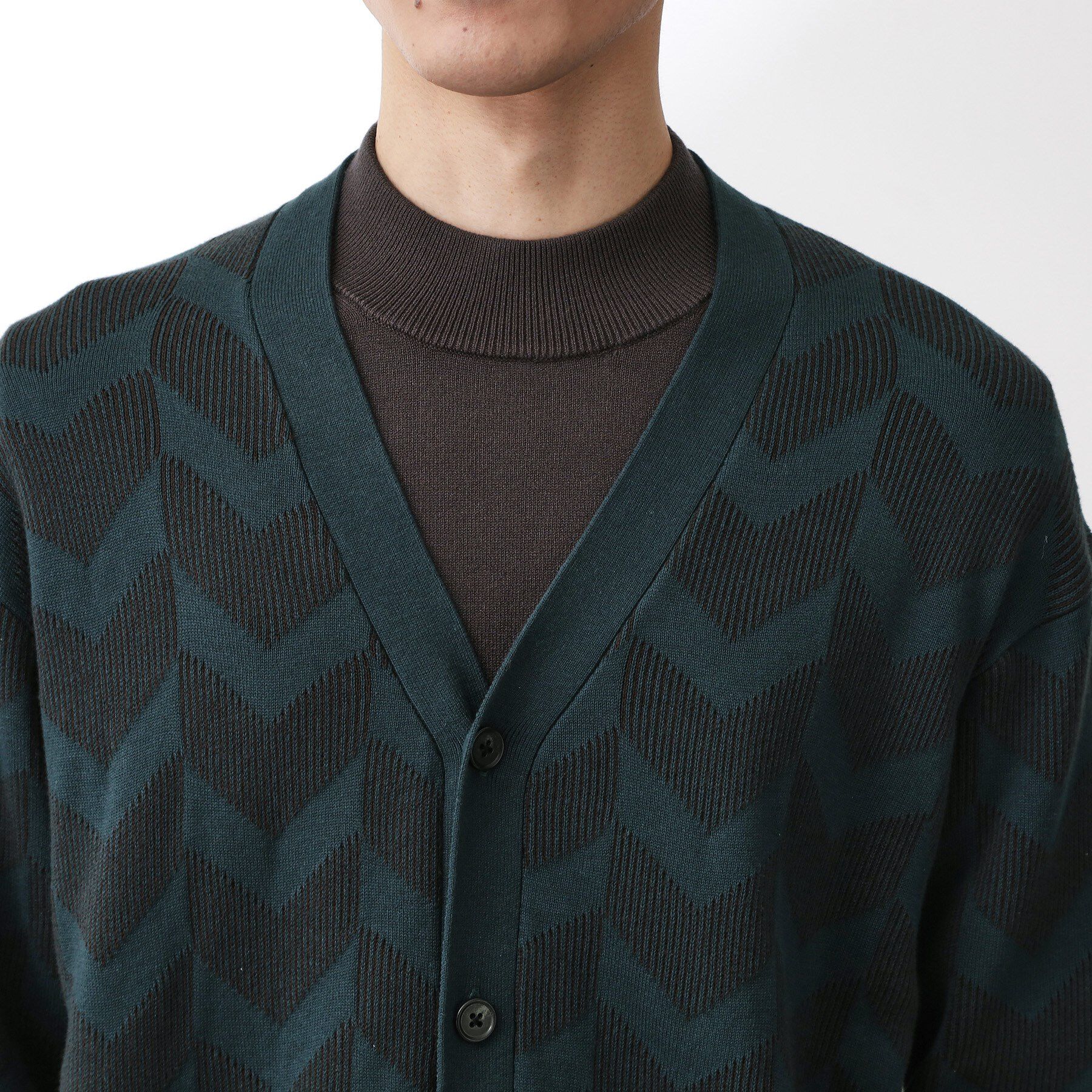 THE SHOP TK「ヘリンボンニットカーディガン」|カーディガン|