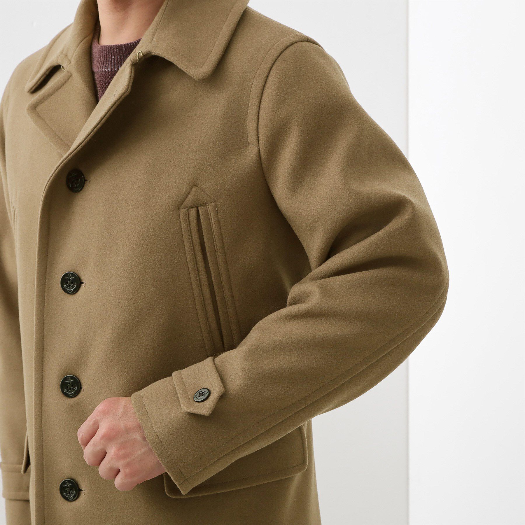 THE SHOP TK「ウーリックシングルPジャケット」|ピーコート|