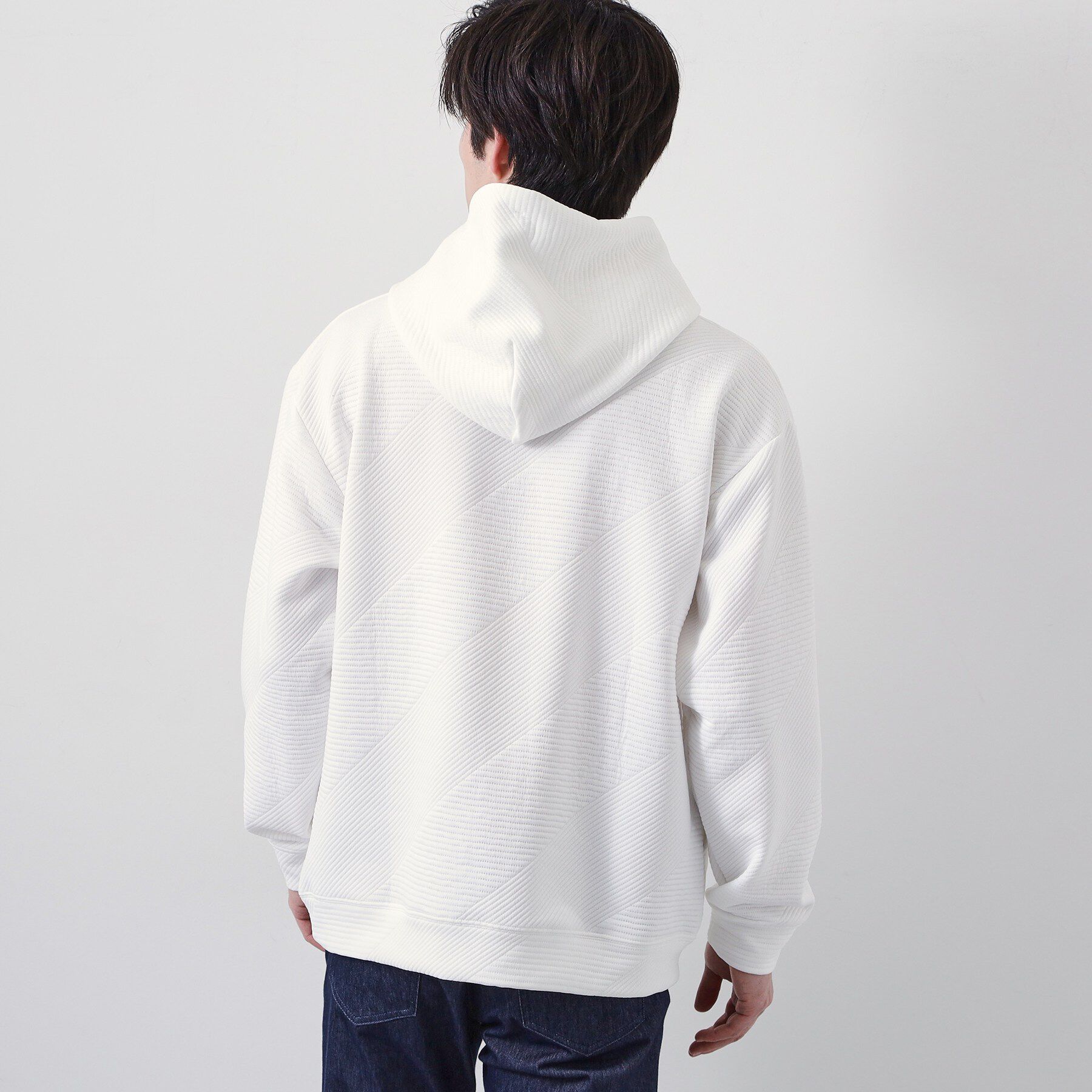 THE SHOP TK「【さりげない表情が、品よく映える。】ふくれジャカードパーカ」|パーカー|