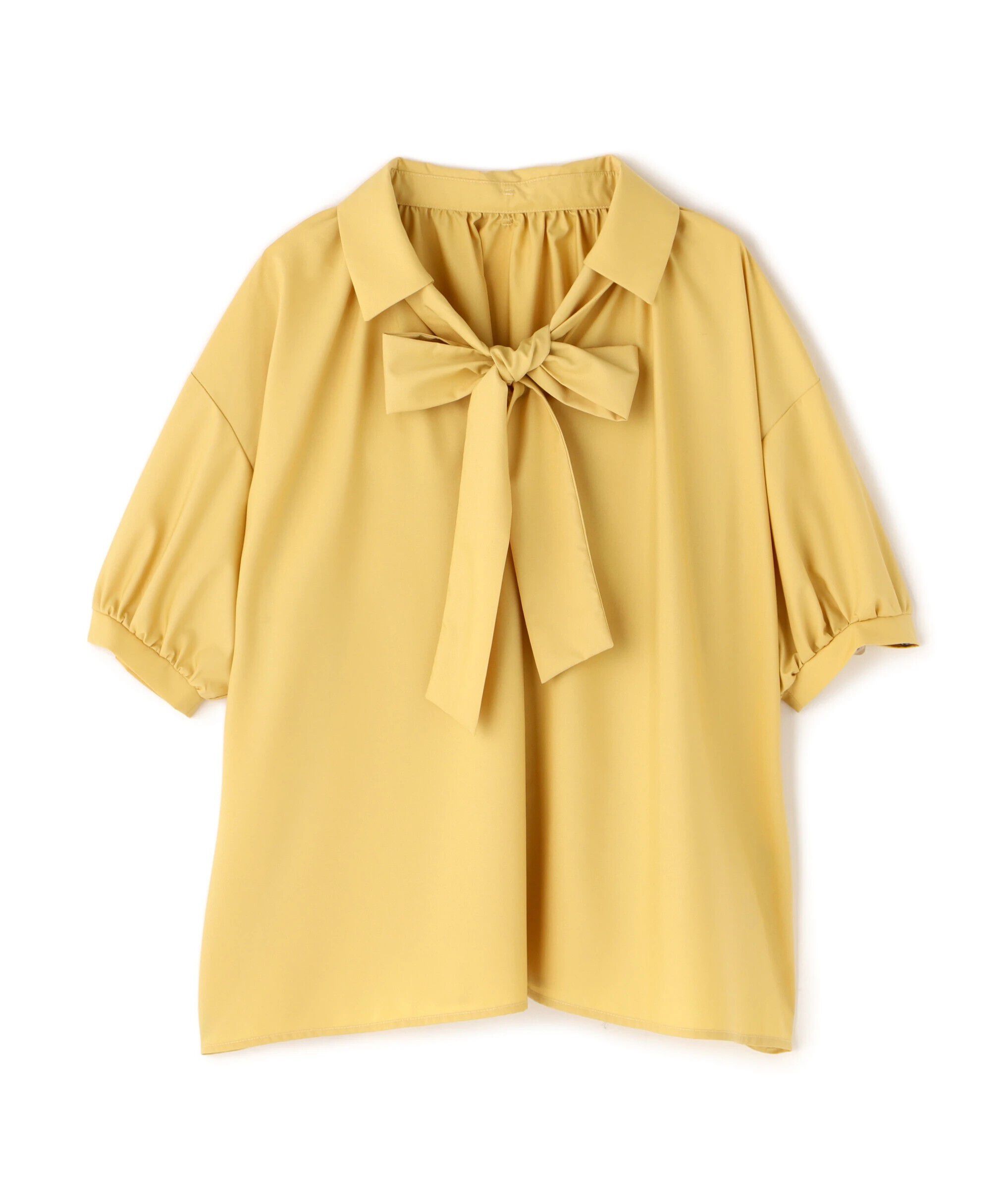  「スキッパーリボンタイ半袖ブラウス」|シャツ・ブラウス|