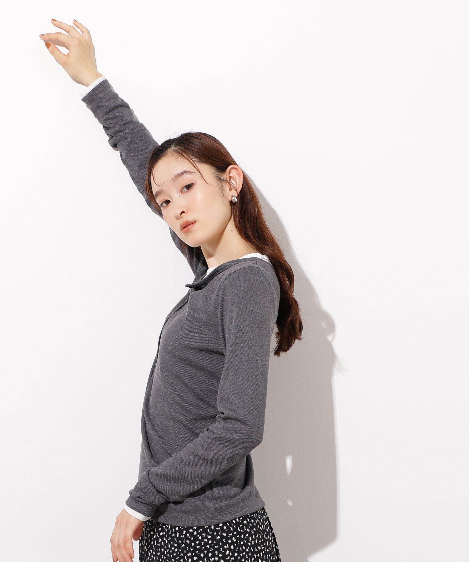  「ヘンリーネックシアーカットソー」|Tシャツ・カットソー|