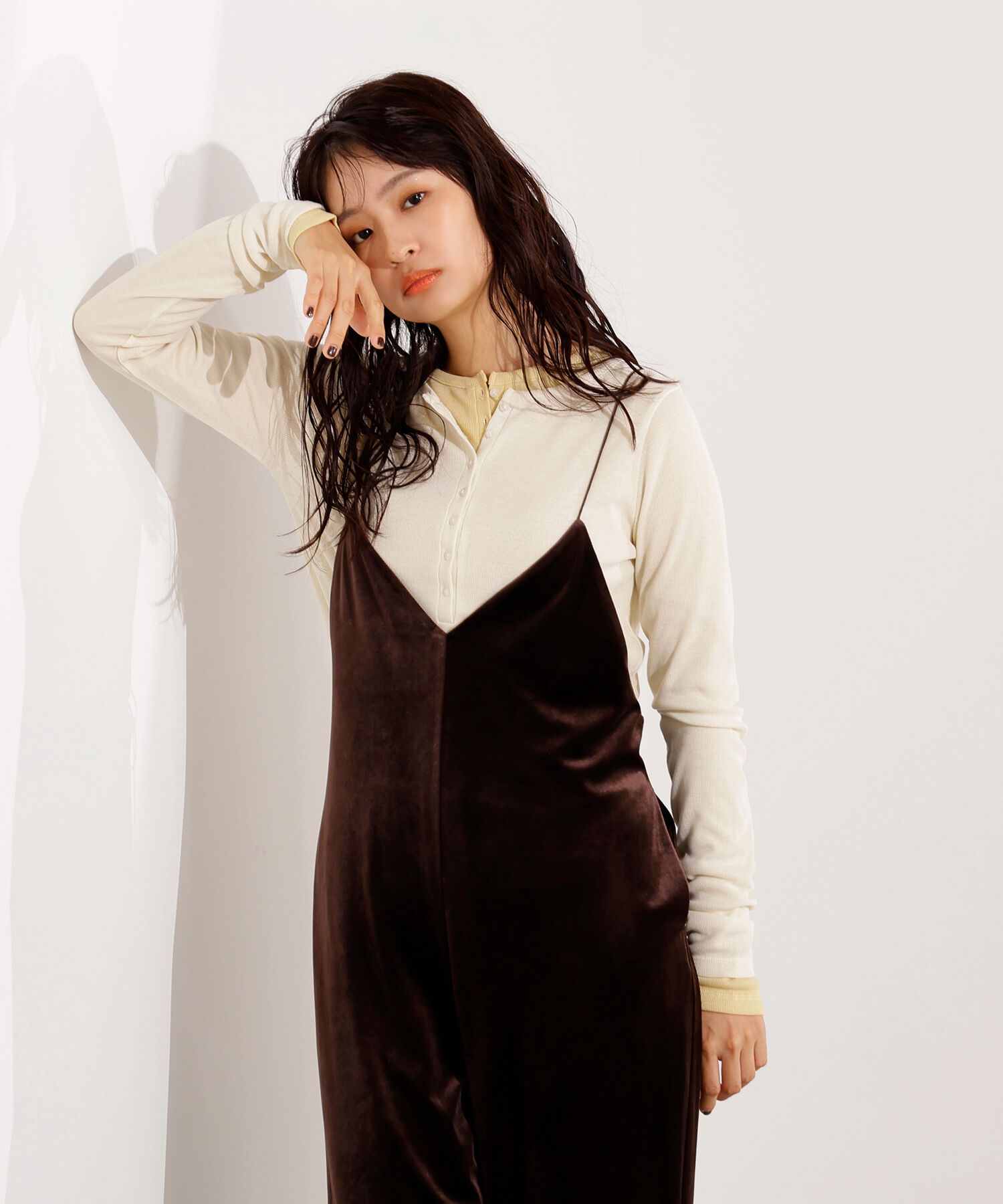  「ヘンリーネックシアーカットソー」|Tシャツ・カットソー|