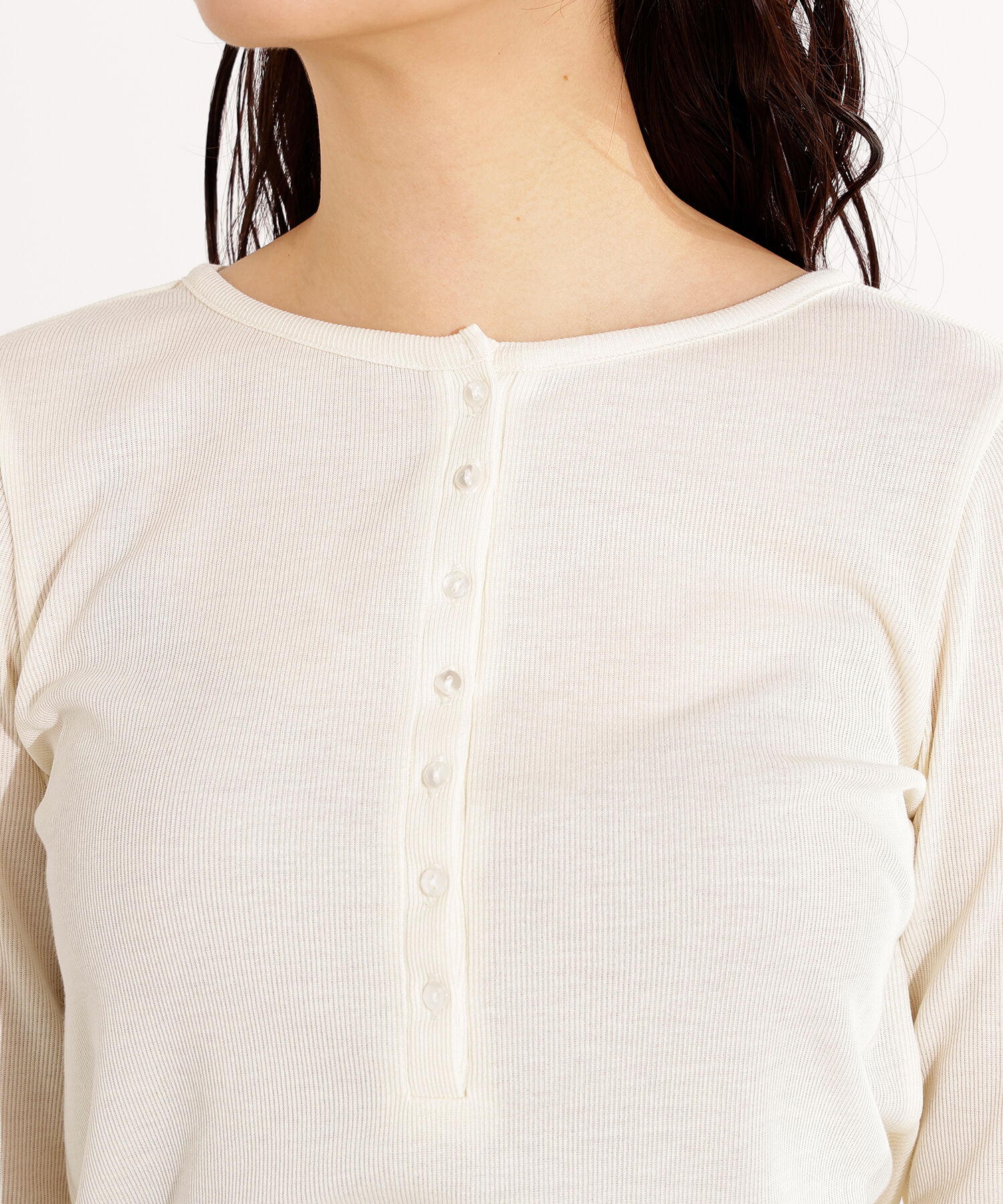  「ヘンリーネックシアーカットソー」|Tシャツ・カットソー|