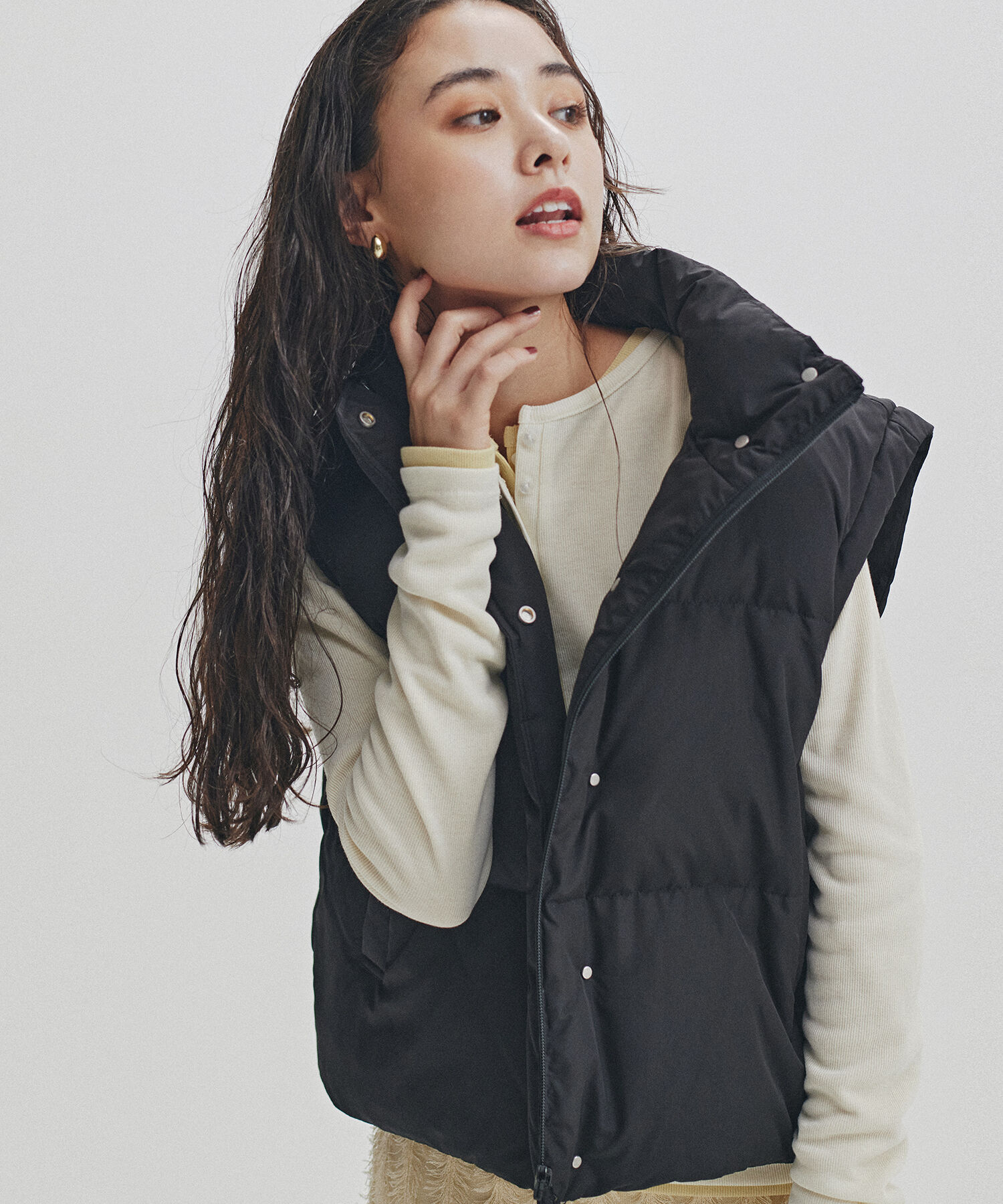  「ヘンリーネックシアーカットソー」|Tシャツ・カットソー|