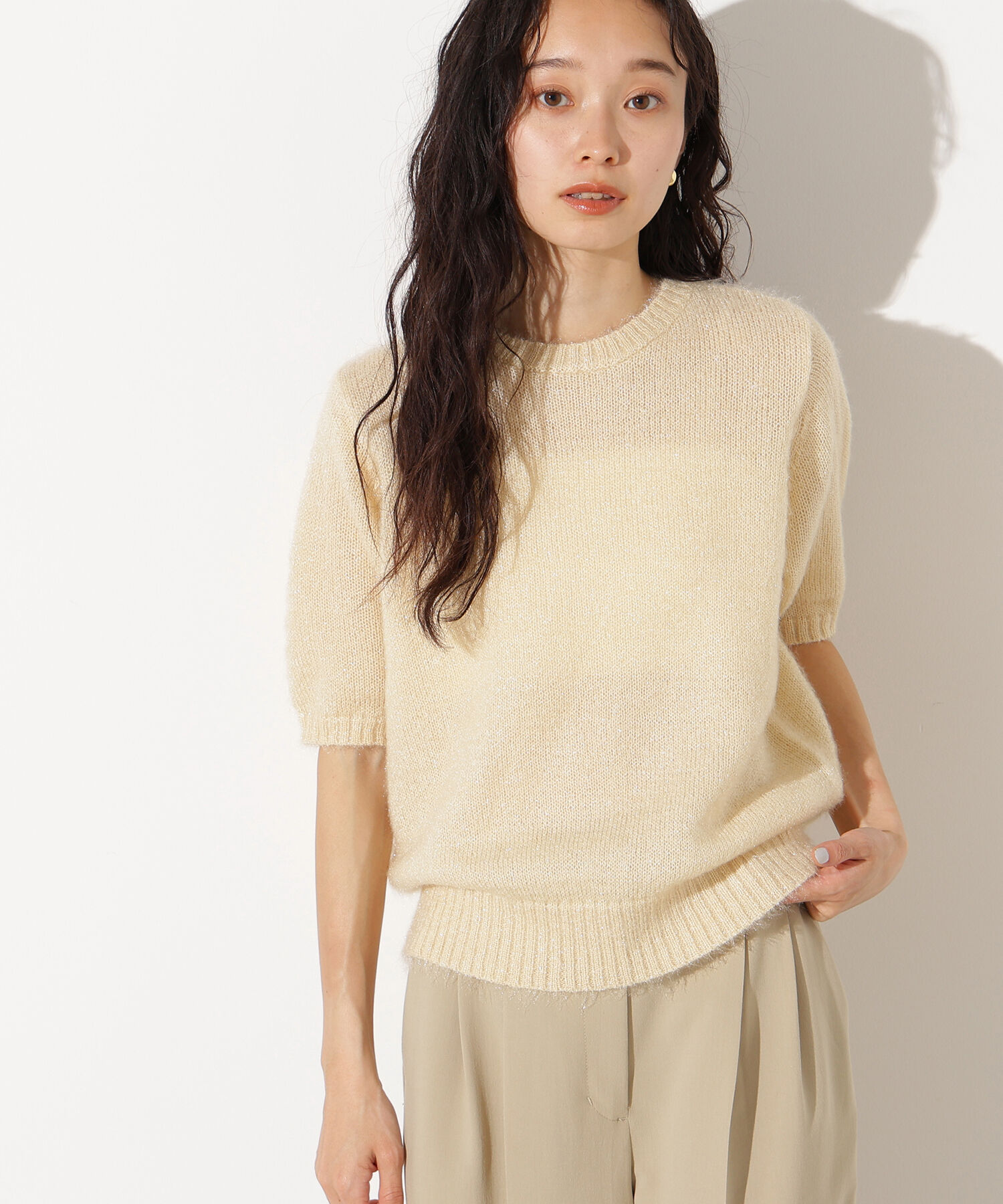  「ヘアリーニットトップス」|ニット・セーター|