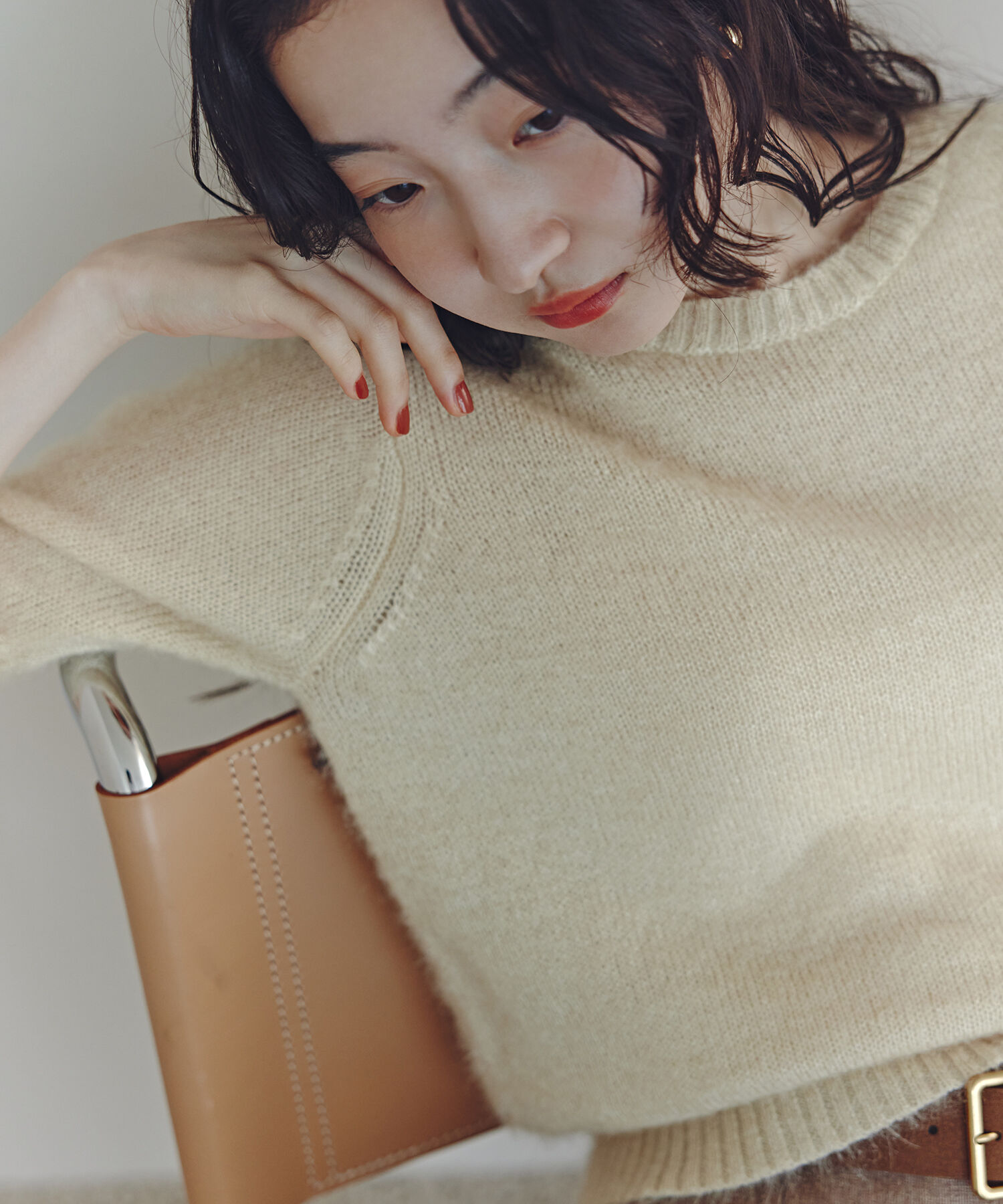  「ヘアリーニットトップス」|ニット・セーター|