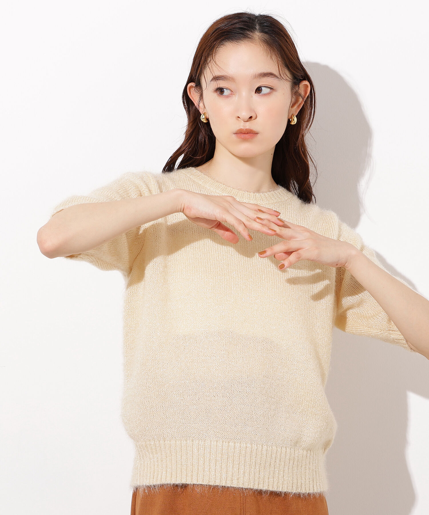  「ヘアリーニットトップス」|ニット・セーター|