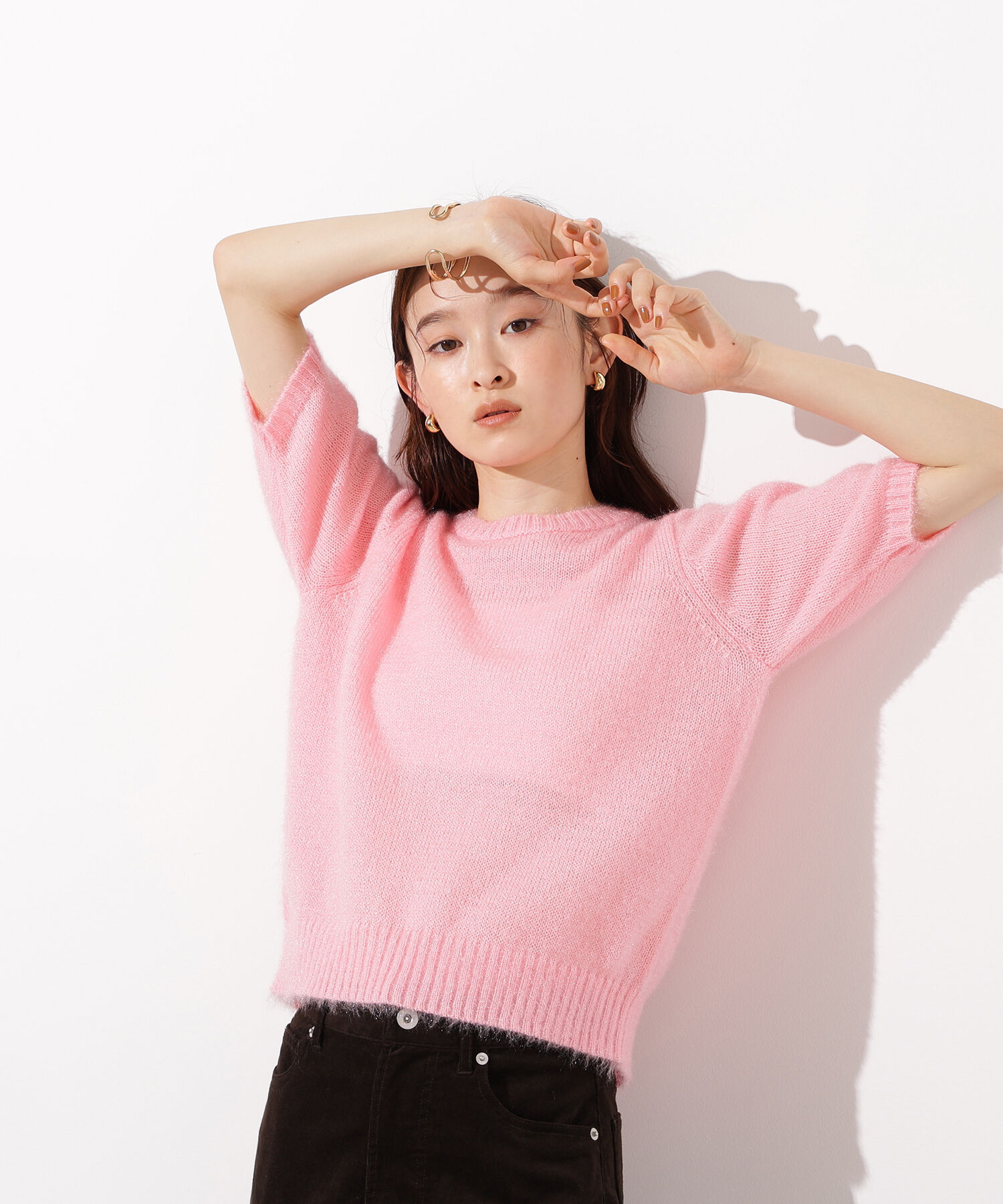  「ヘアリーニットトップス」|ニット・セーター|