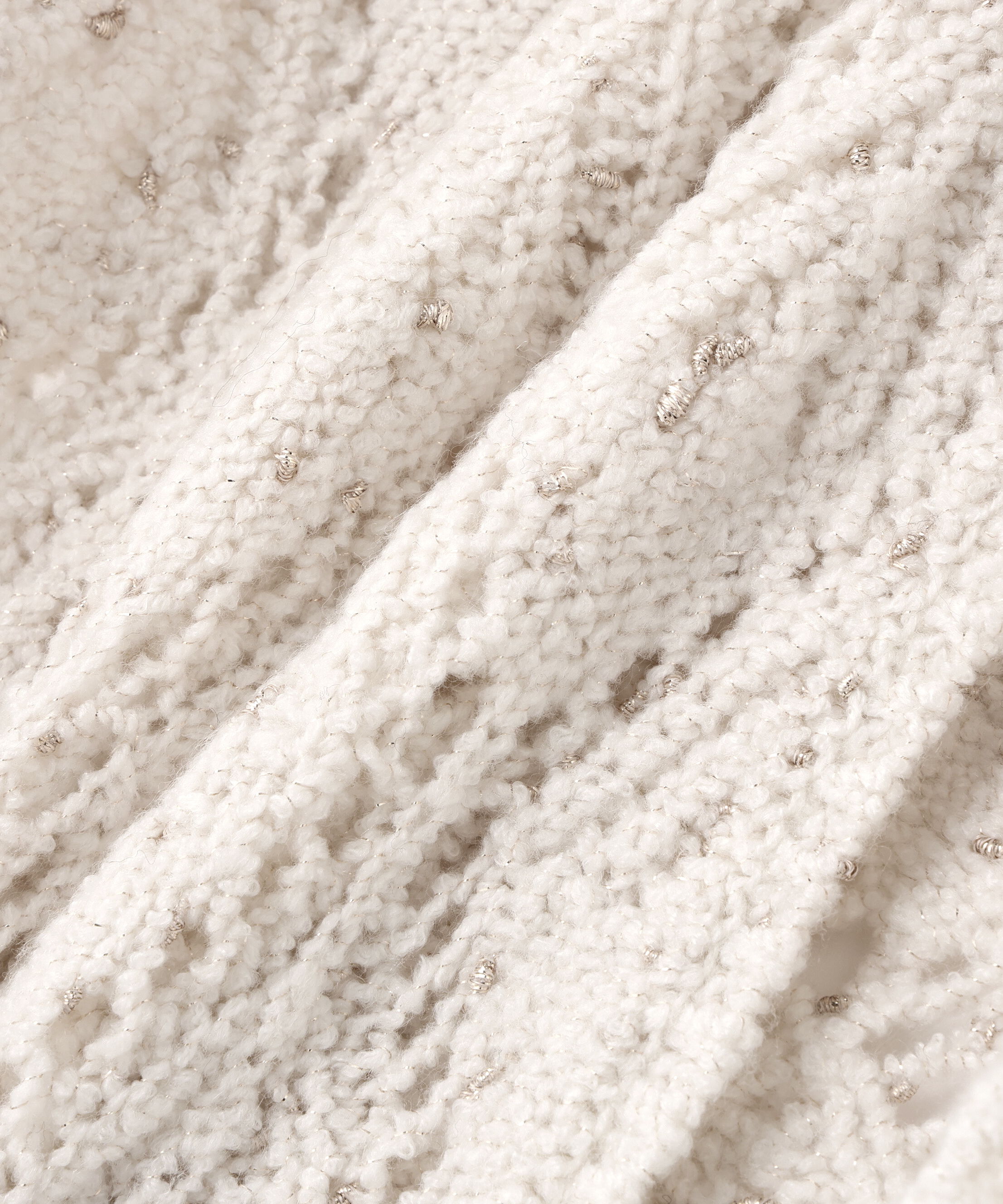  「ラメネップ透かし編みジレ」|ニット・セーター|