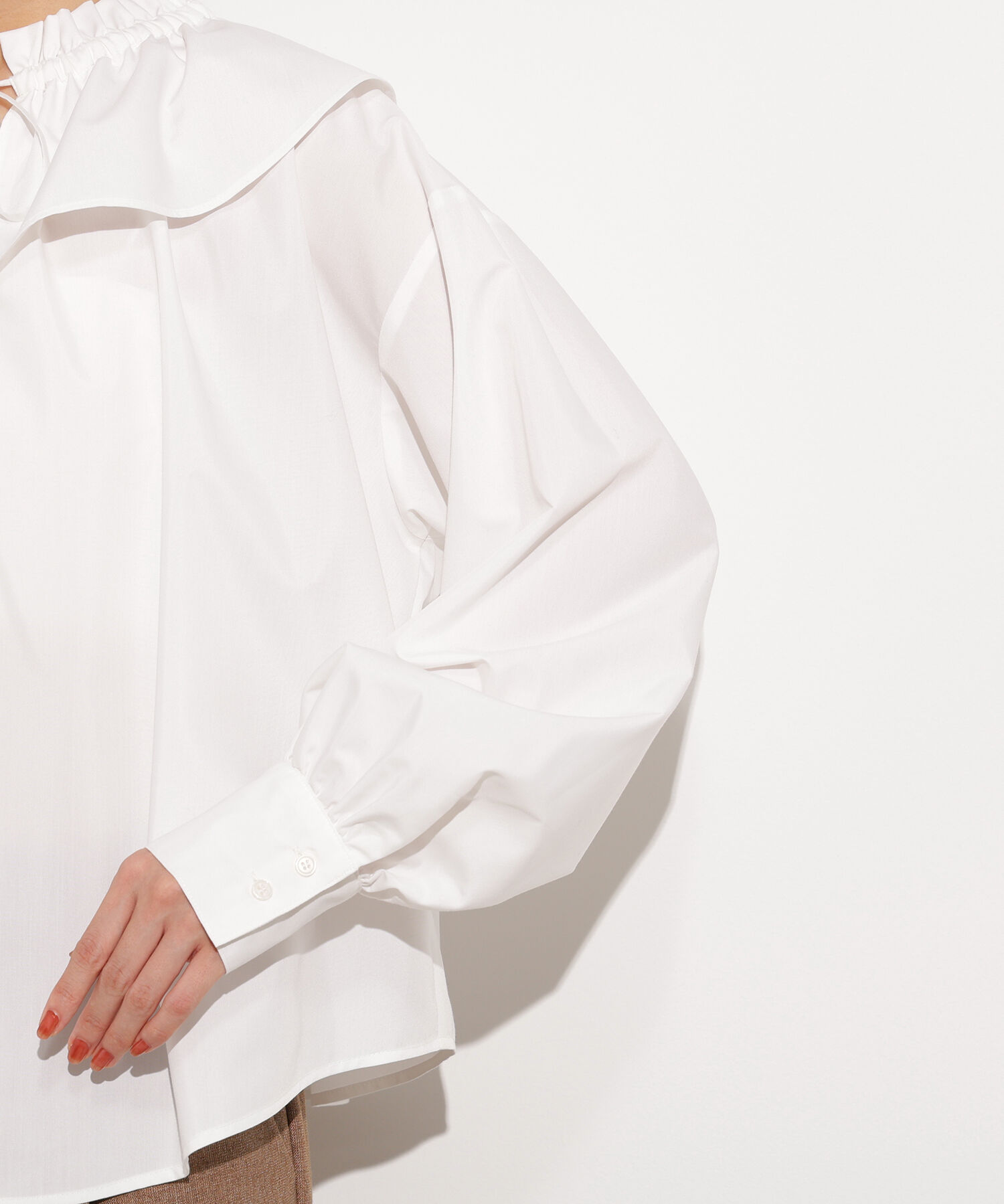  「ダブルフリルネックブラウス」|シャツ・ブラウス|