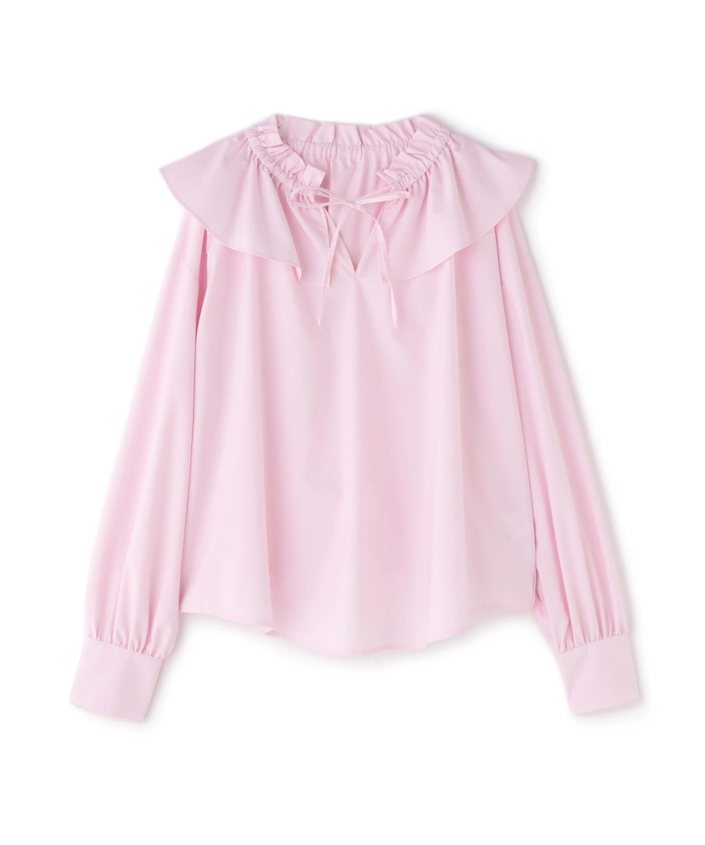  「ダブルフリルネックブラウス」|シャツ・ブラウス|