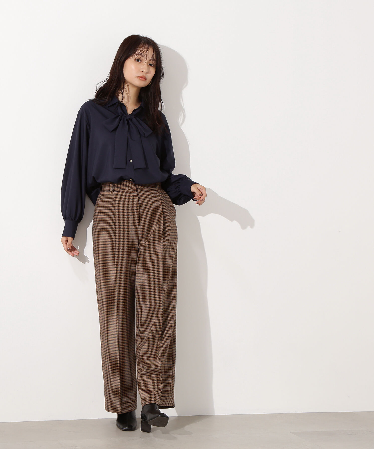  「ゴールドボタン2wayリボンブラウス」|シャツ・ブラウス|