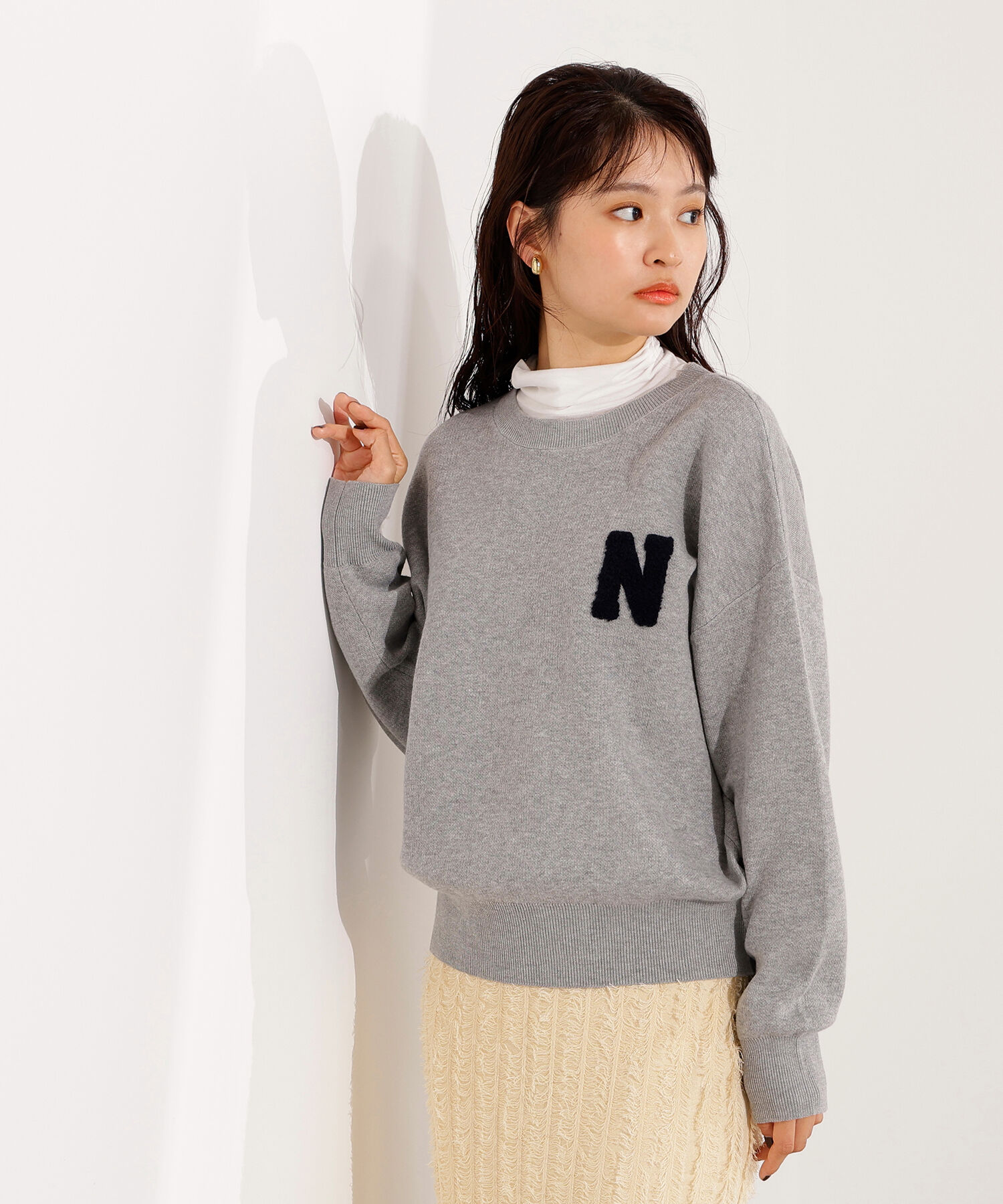  「スウェットライクロゴニット」|ニット・セーター|