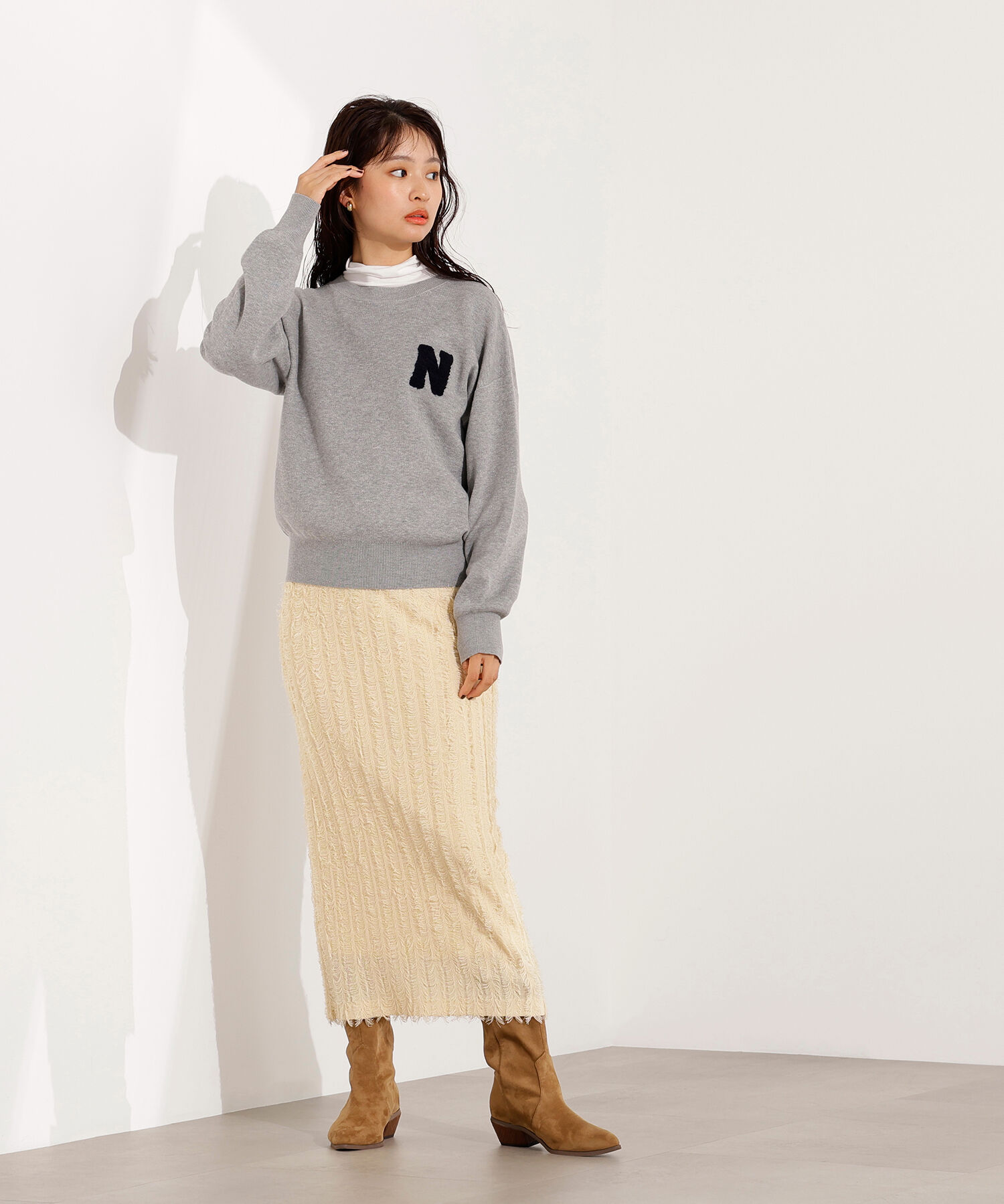  「スウェットライクロゴニット」|ニット・セーター|