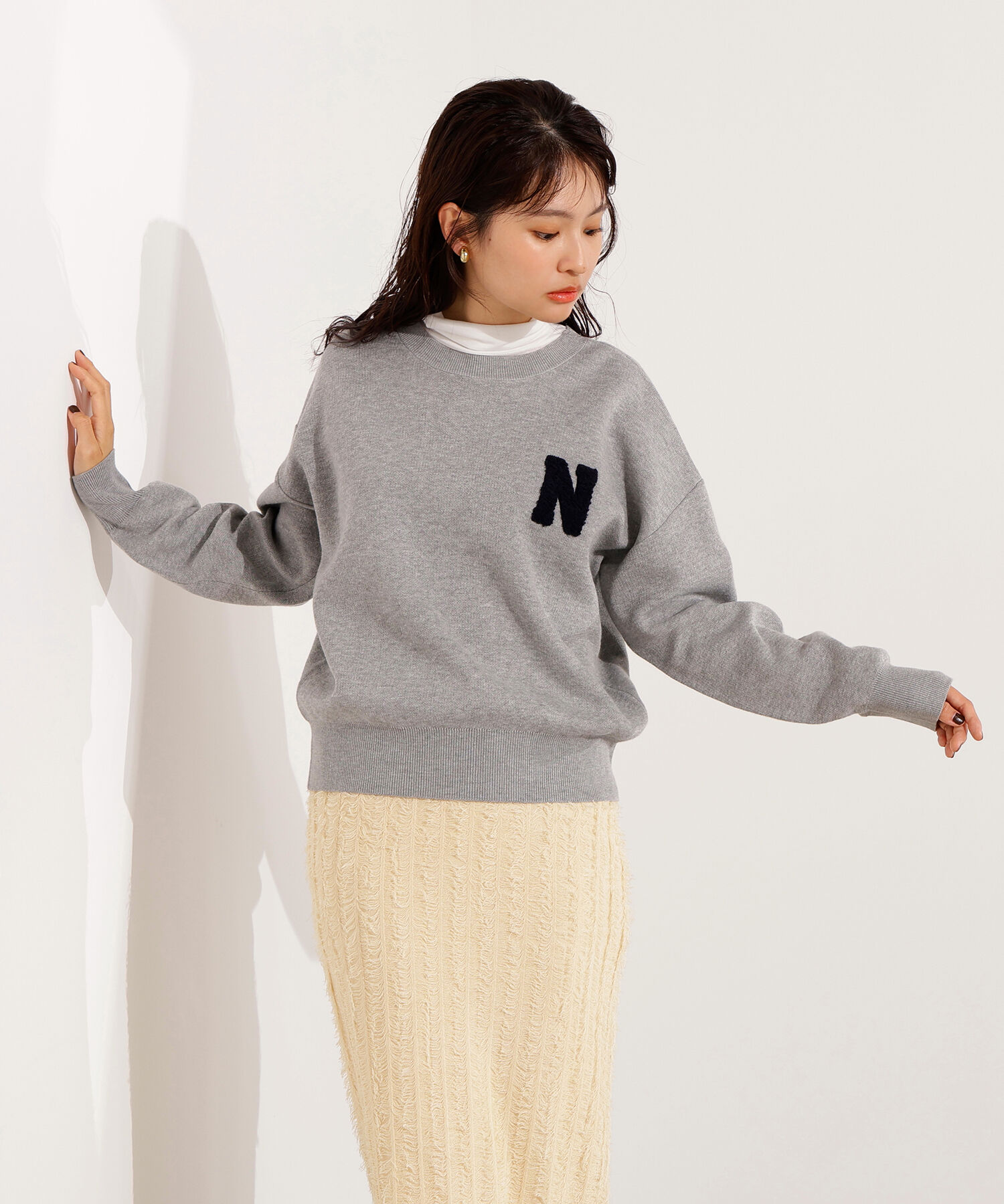  「スウェットライクロゴニット」|ニット・セーター|