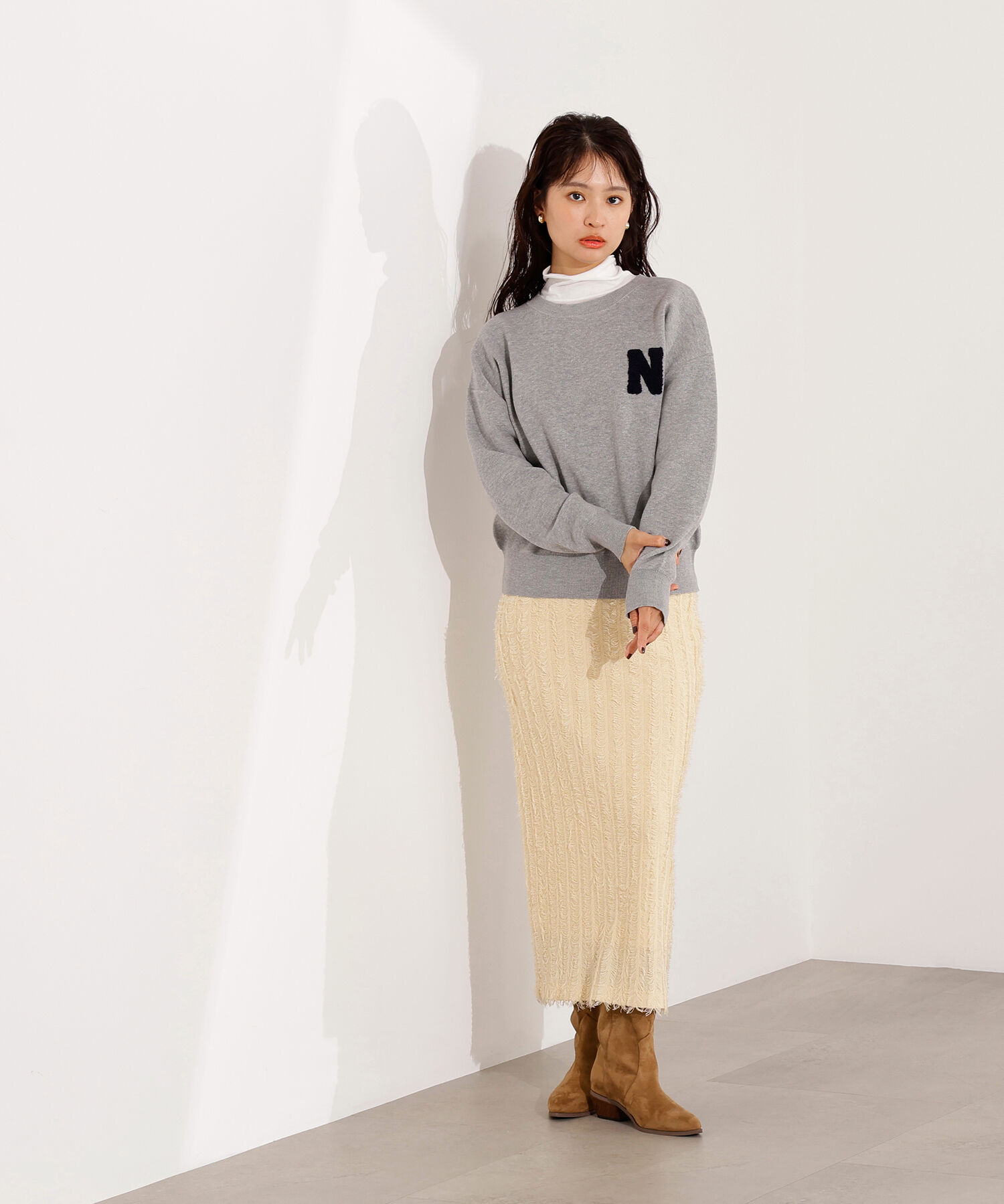  「スウェットライクロゴニット」|ニット・セーター|