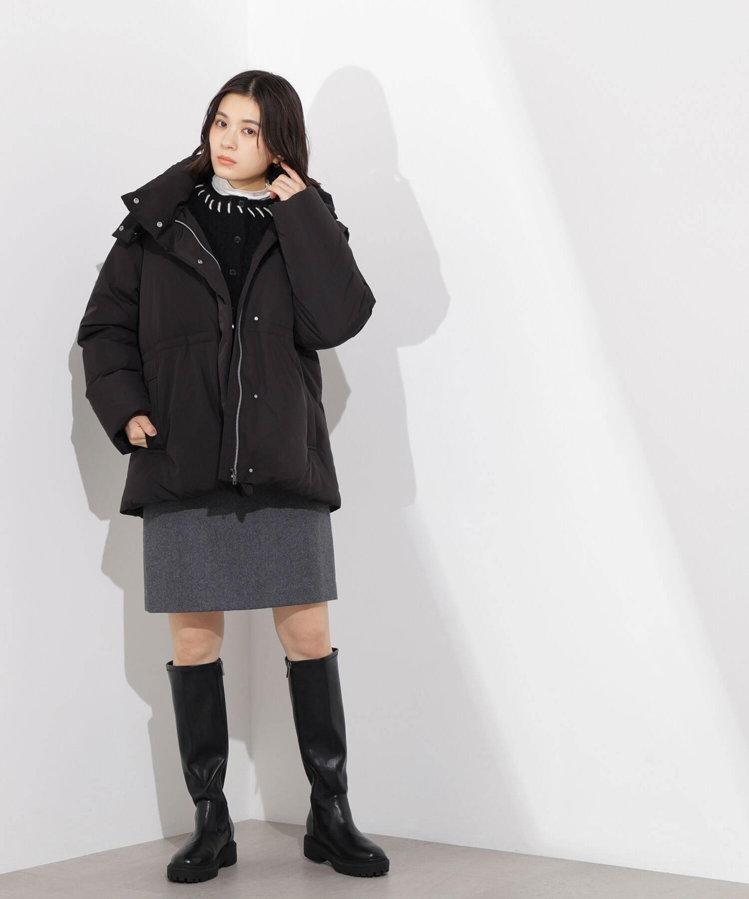  「フーデットミドルダウン」|ブルゾン・スタジャン|