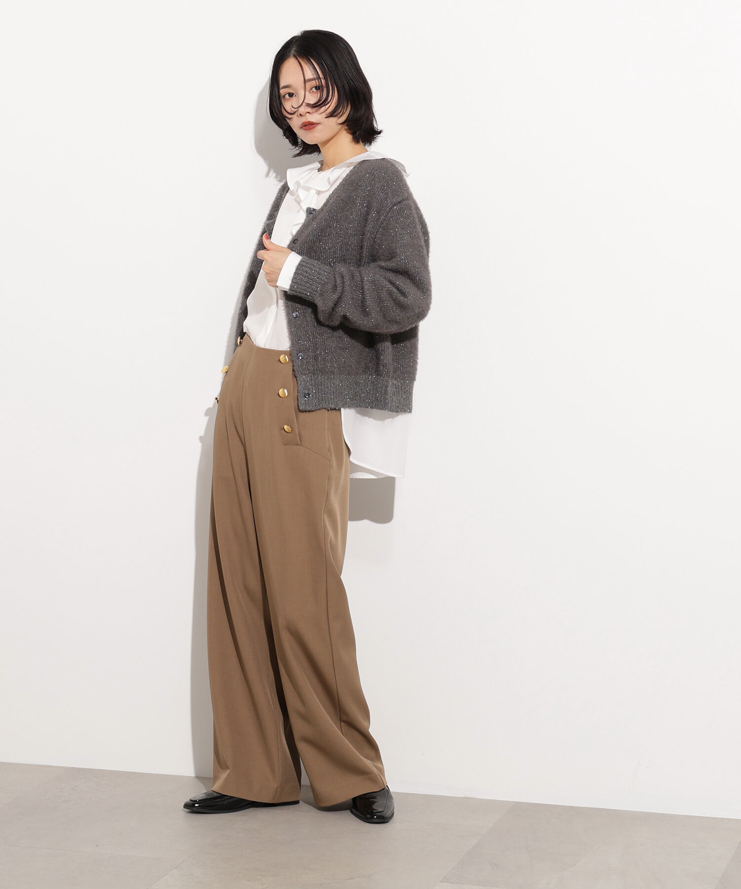  「ビーズミックスヘアリーカーディガン」|ニット・セーター|